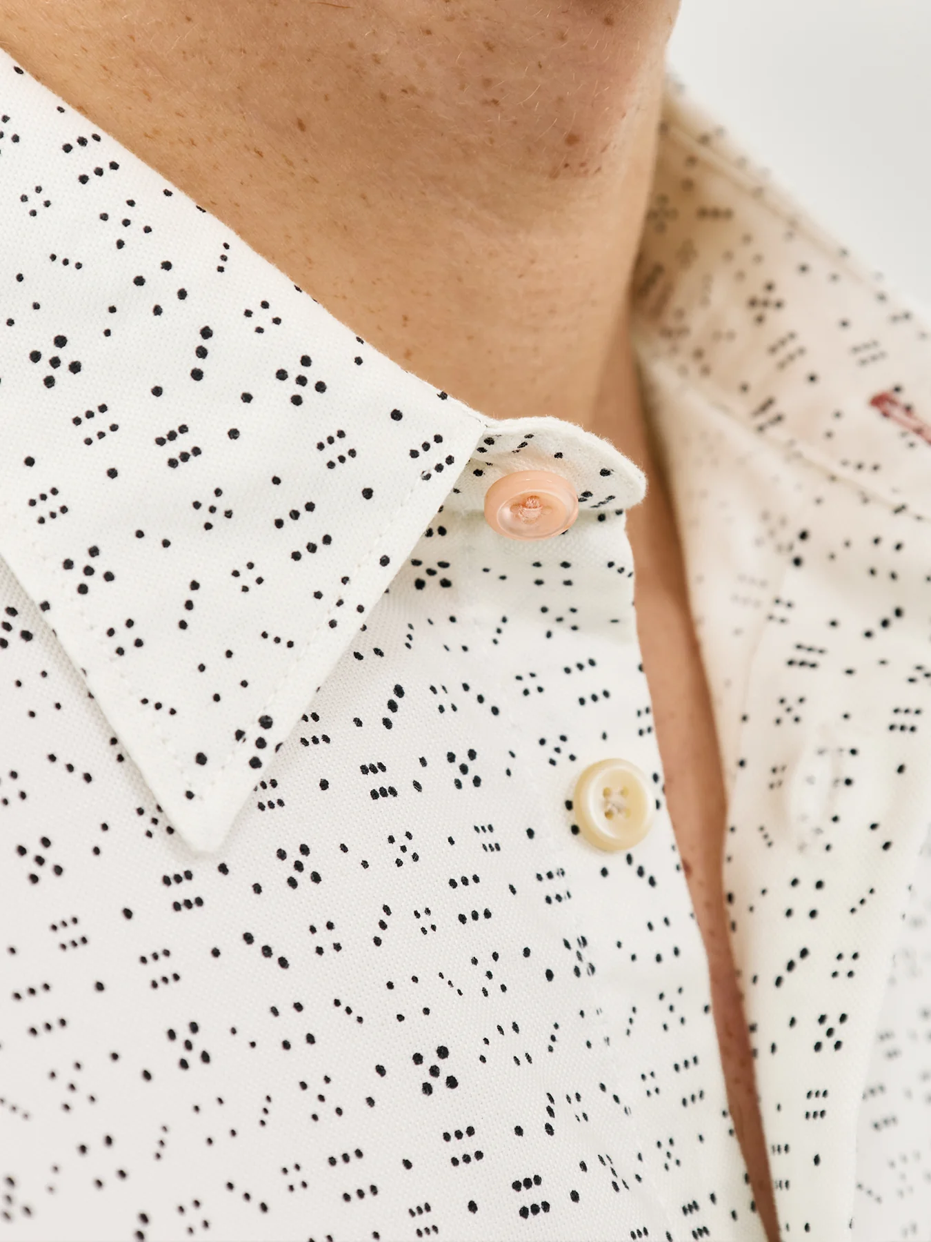 Dice Dots Oxford Shirt White - Image 3