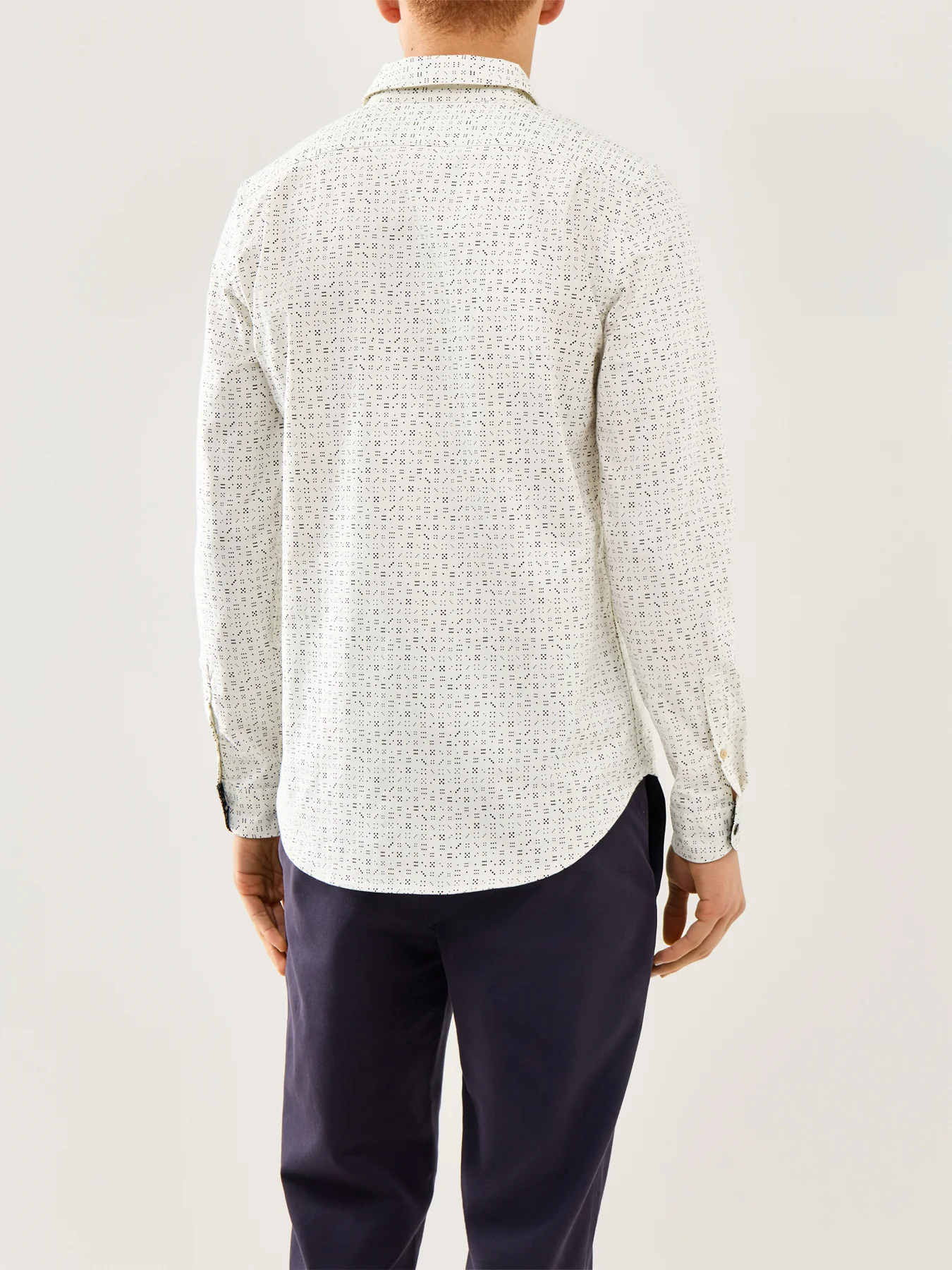 Dice Dots Oxford Shirt White - Image 5