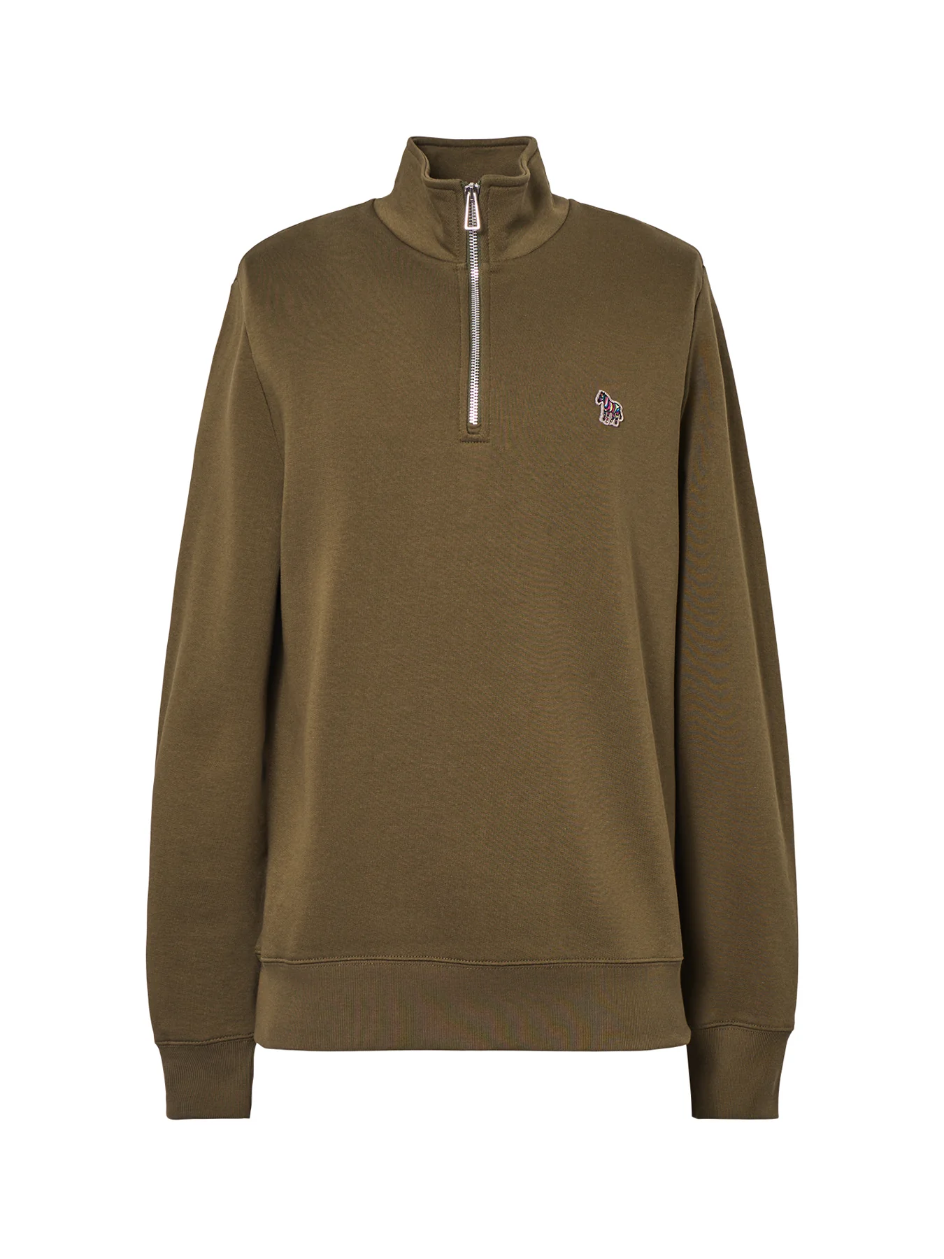 Zebra Half Zip Sweat Green