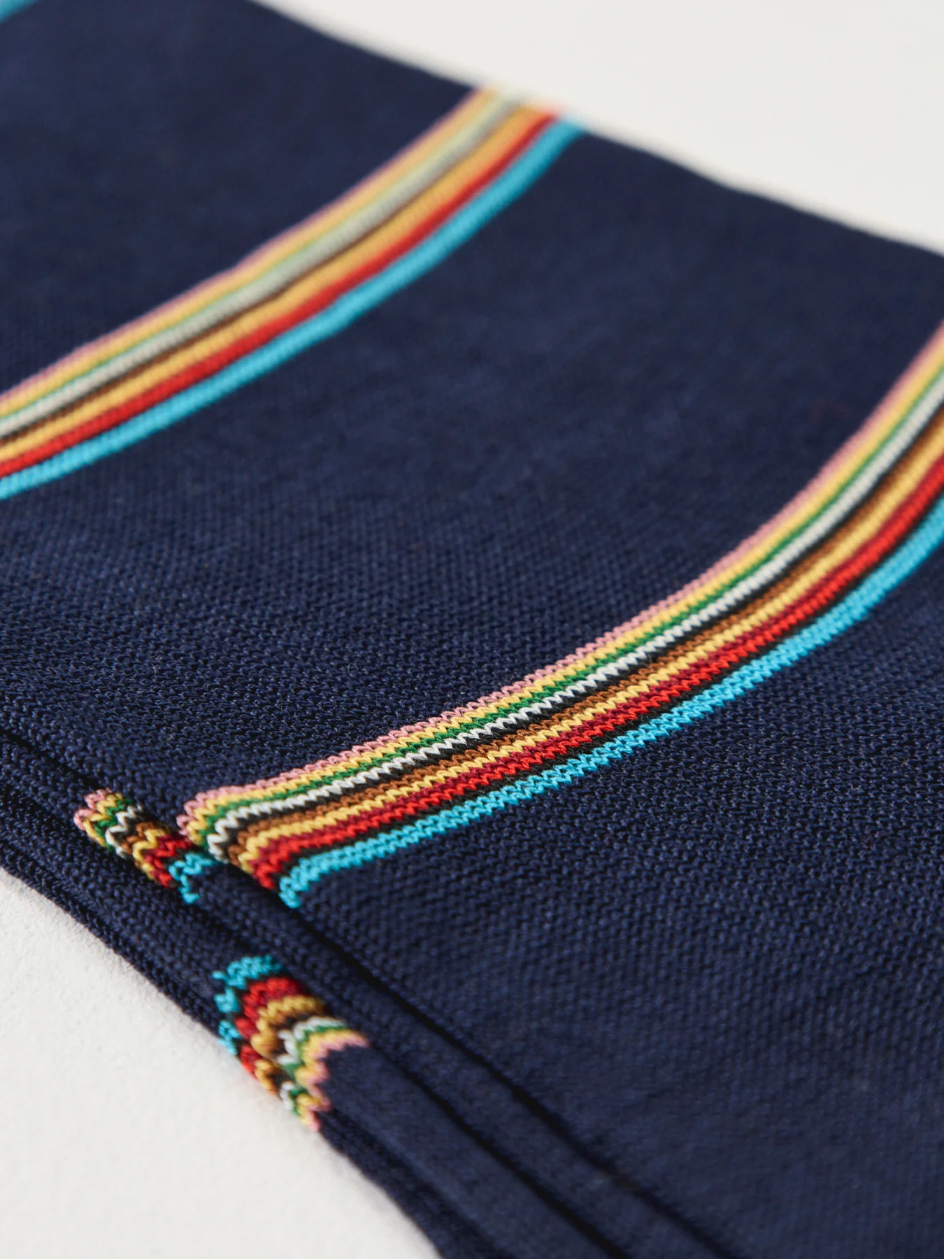 Signature Block Socks Navy - Image 2