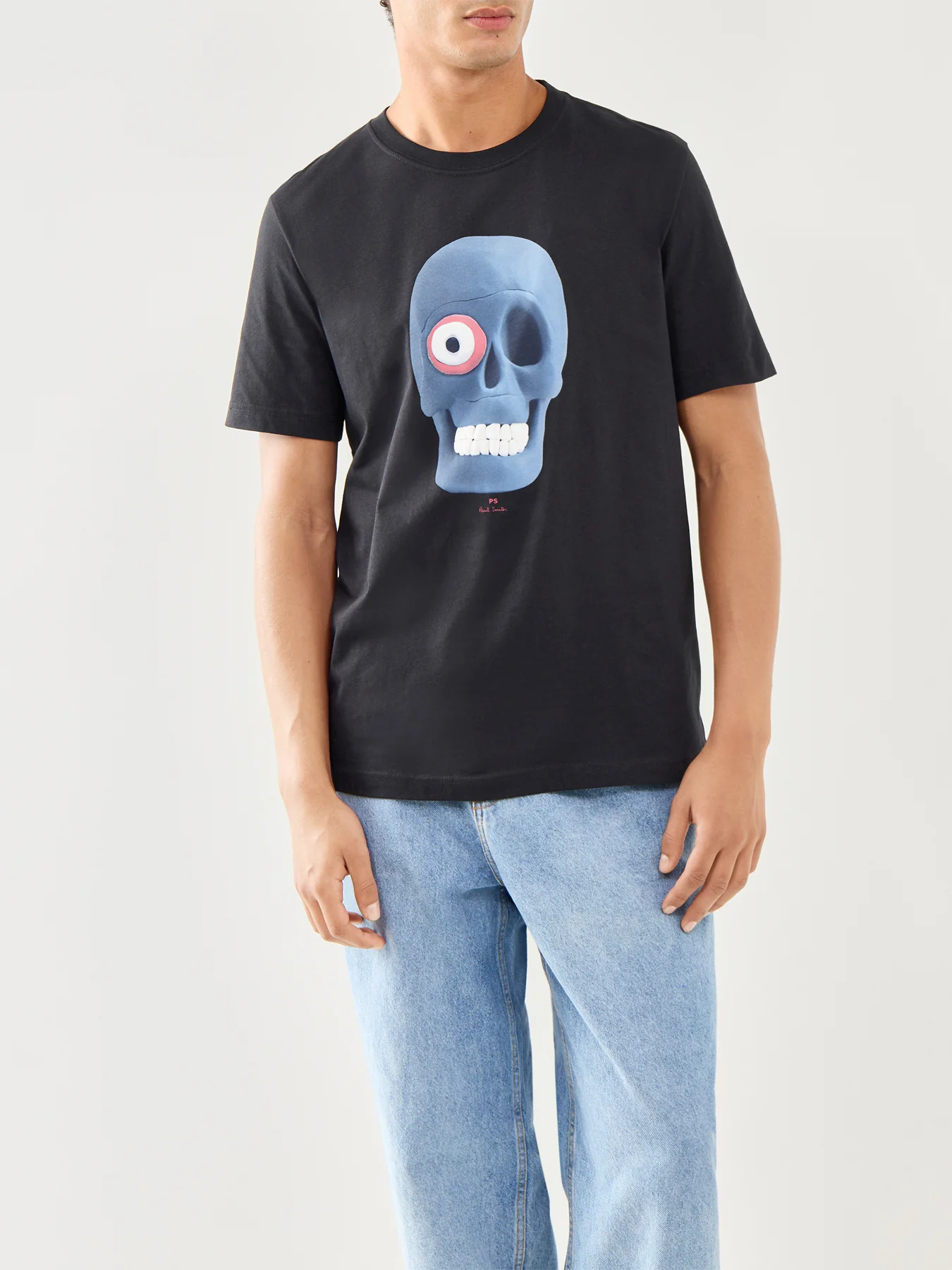 One Eye Skull Short Sleeves Tee Black - Image 4