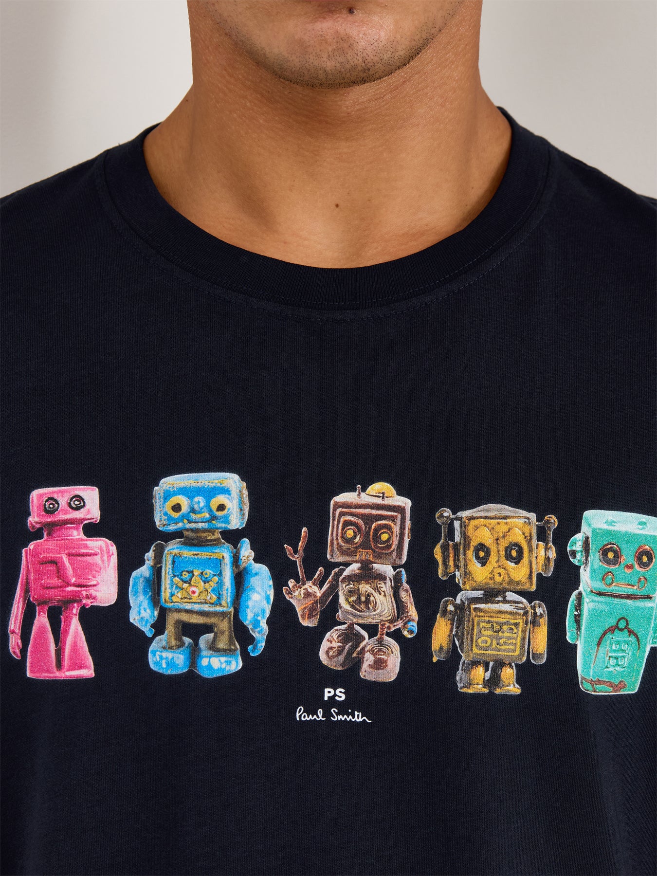 Robots Short Sleeves Tee Navy - Image 3
