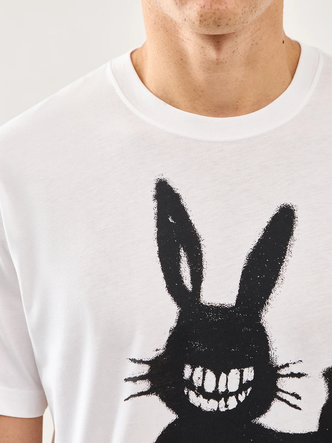 Smile Rabbit T-Shirt White - Image 3