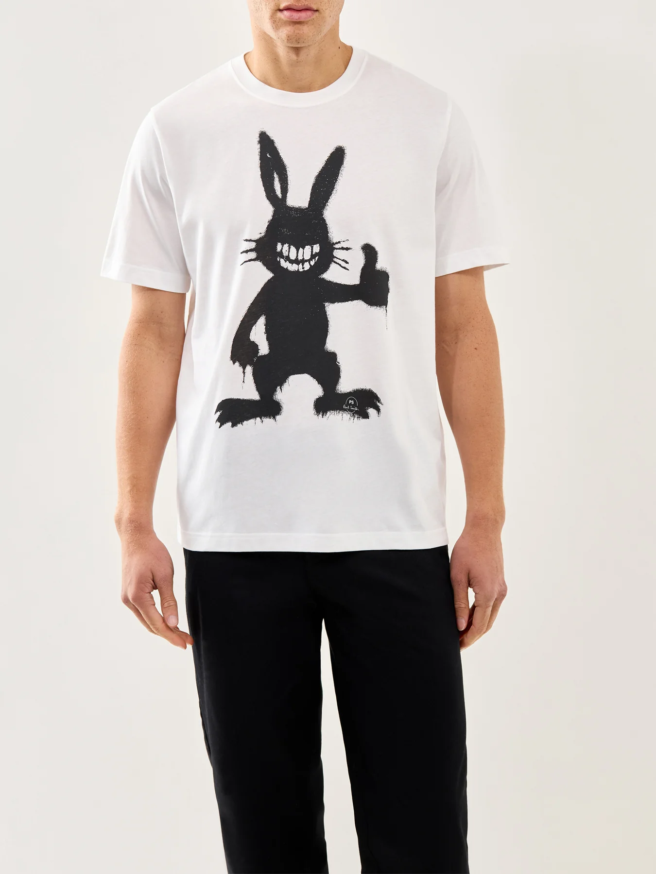 Smile Rabbit T-Shirt White - Image 4
