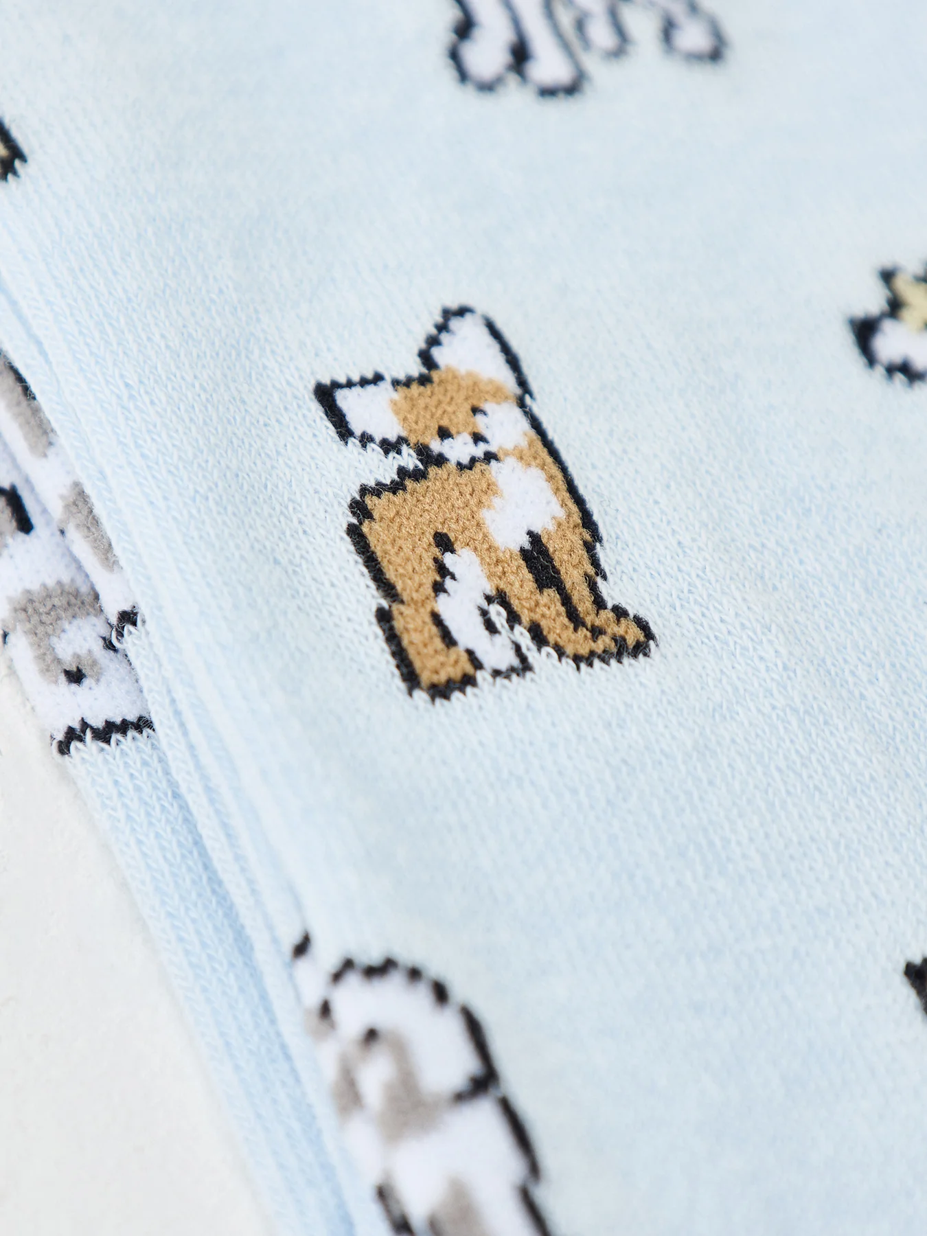 Kyoto Dog Crew Socks Blue - Image 2