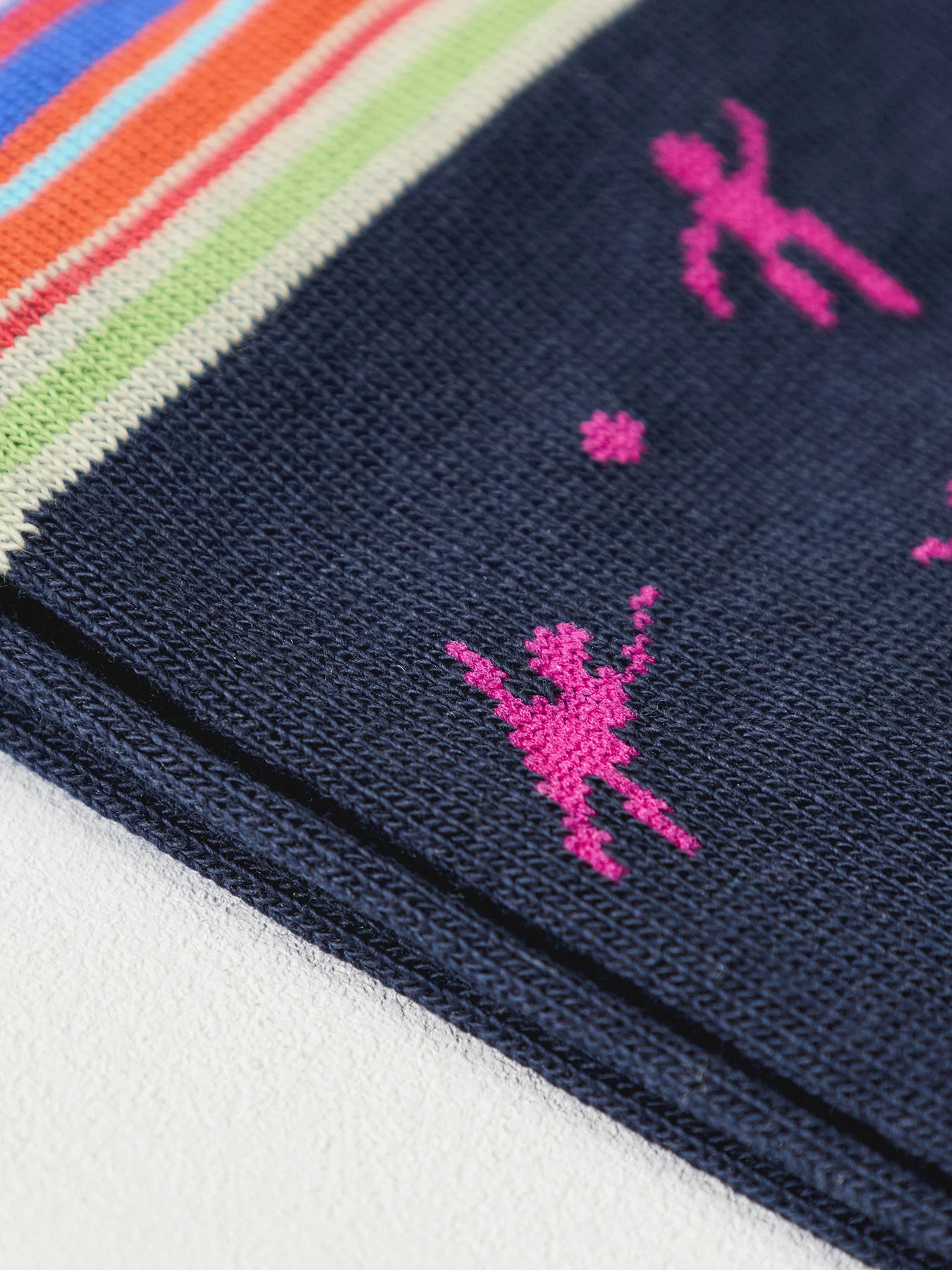 Patterned Socks Navy - Image 2