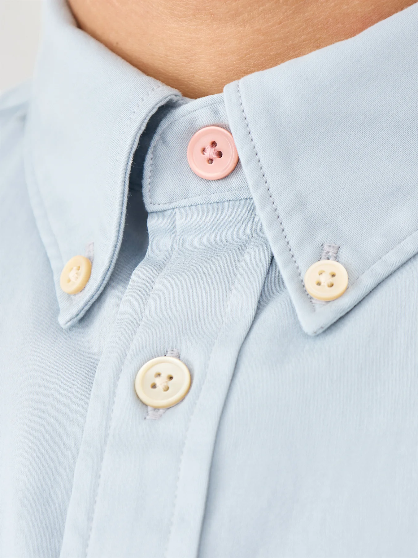 Soft Touch Cotton Shirt Blue - Image 3
