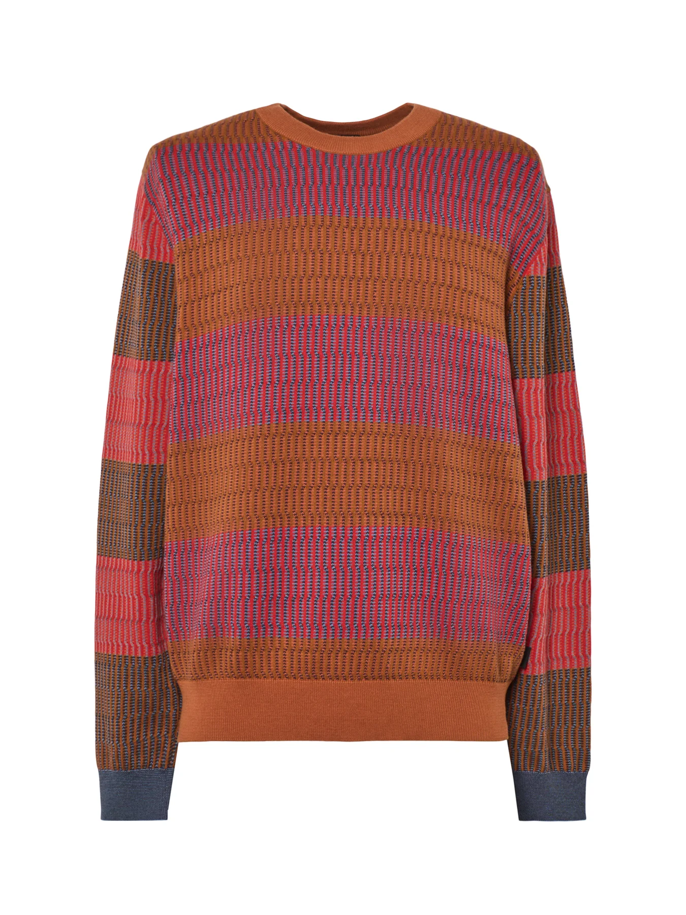 Texture Stripe Knit Orange