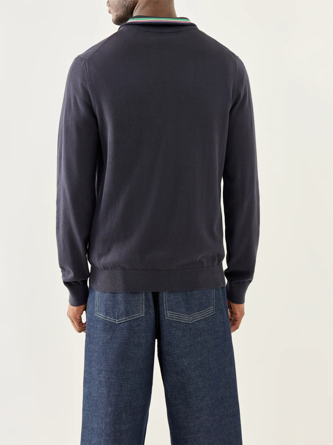 Zebra Half Zip Knit Blue - Image 5