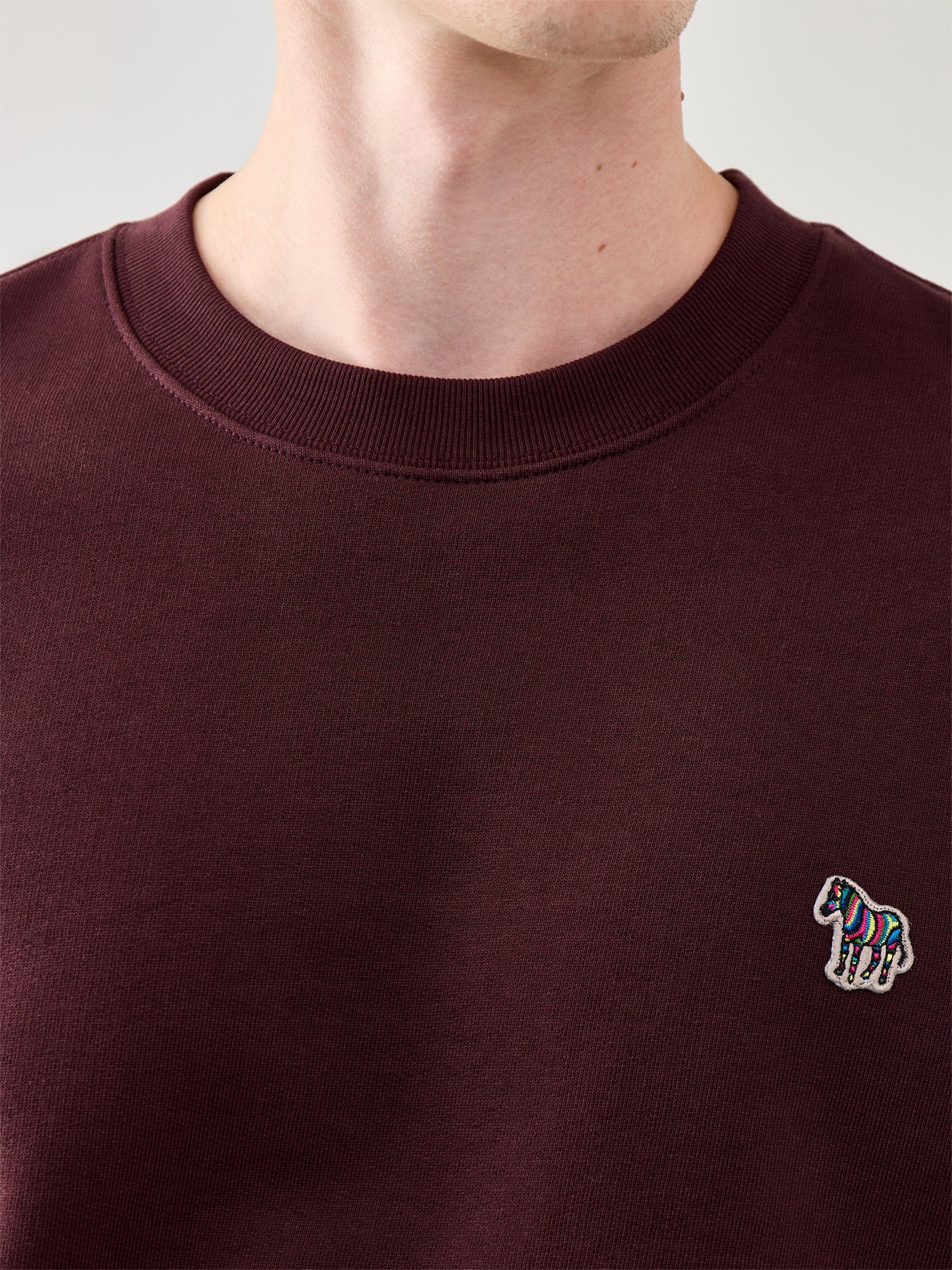 Zebra Sweatshirt Cotton Long Sleeves Red - Image 3
