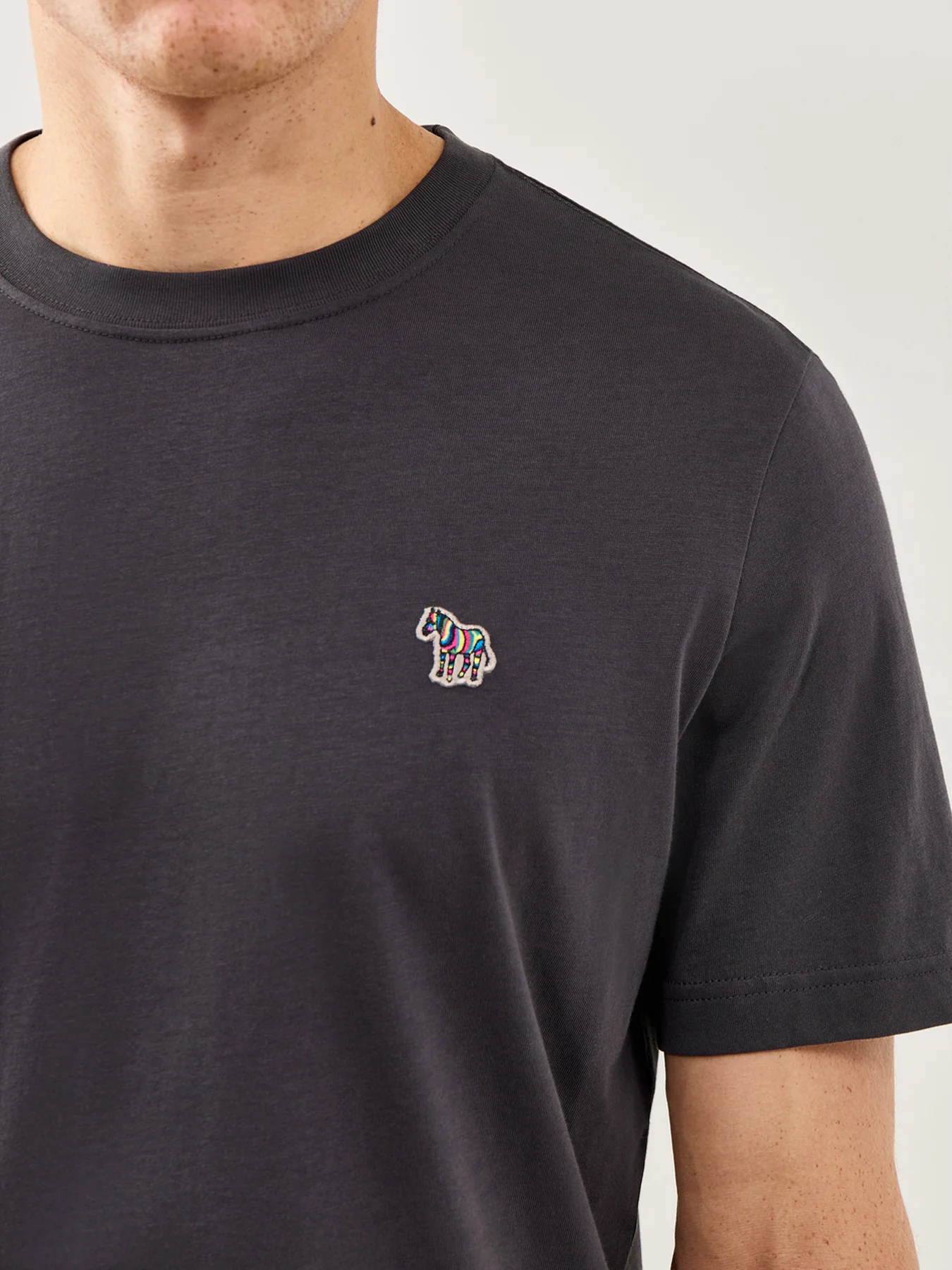 Zebra Graphic T-Shirt Grey - Image 3
