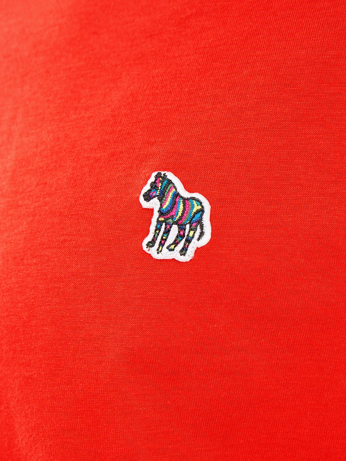 Zebra Short Sleeves Cotton Tee Coral - Image 3