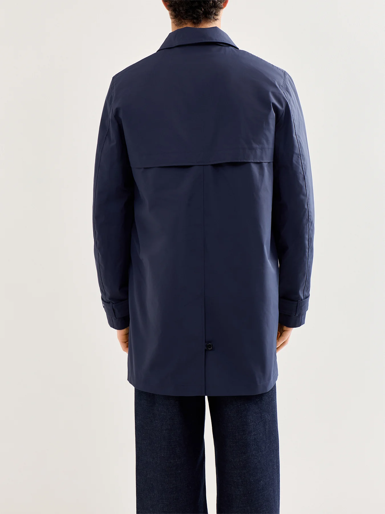 Zip Coat with Removable Lining Navy - Image 5