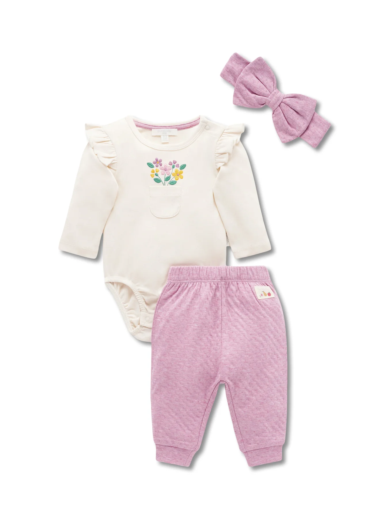 Baby 3 Piece Organic Cotton Gift Set Animal Fiesta - Image 5