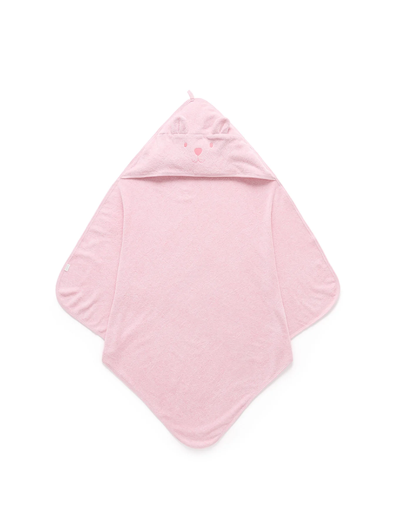 Purebaby Essential Bear Towel Pale Blue Melange - Image 2