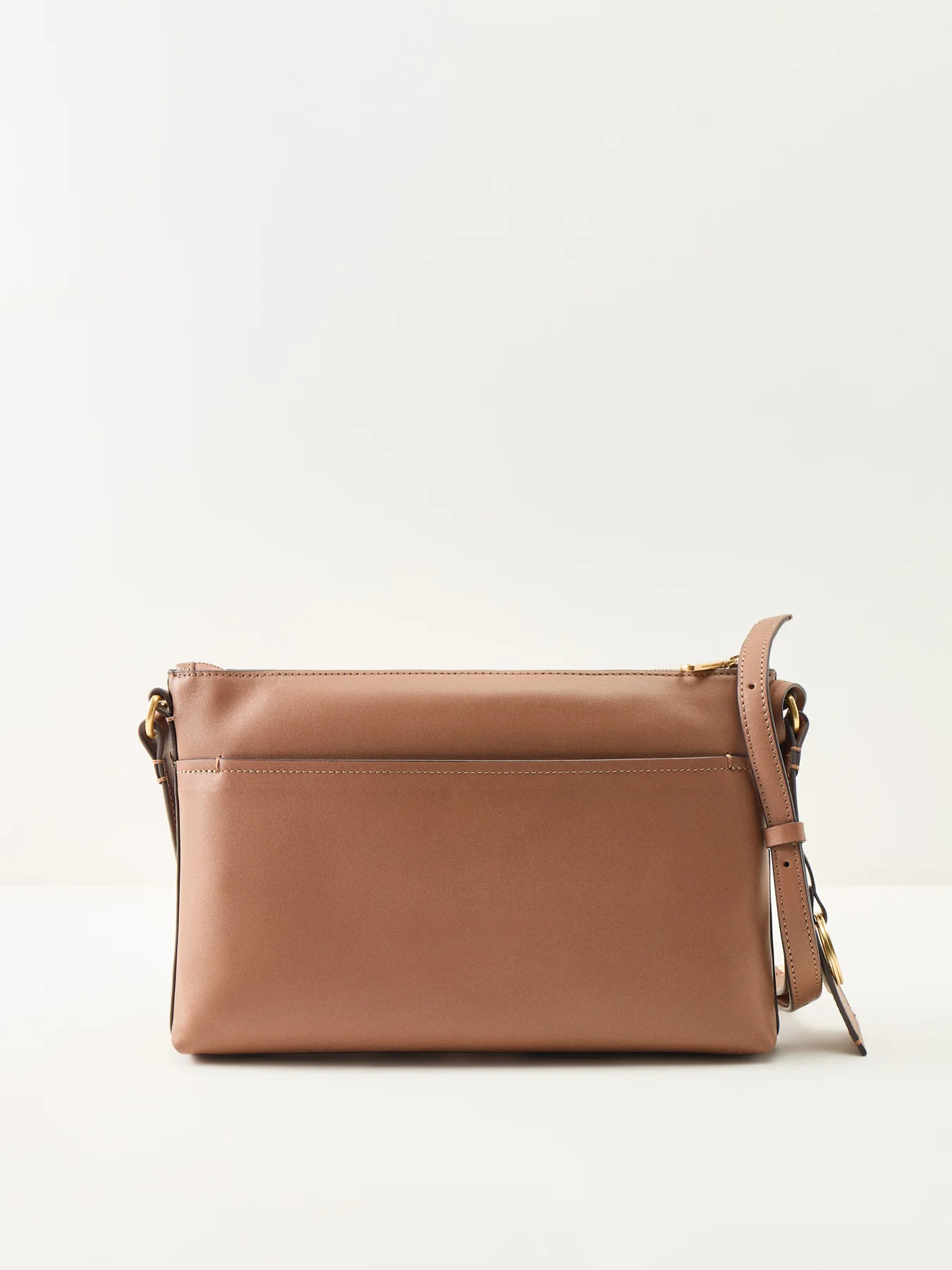 Pockets Medium Zip Top Crossbody Bag Tan - Image 3