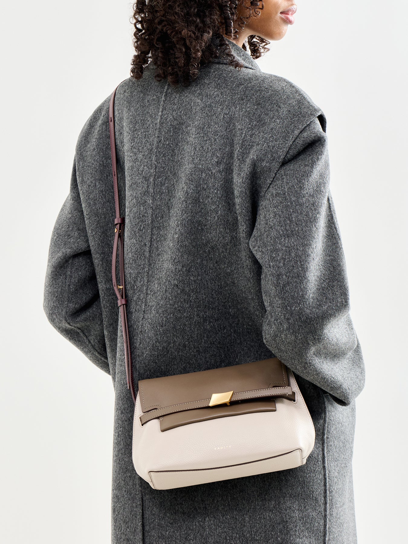 Christina Colourblock Small Flapover Crossbody White - Image 2