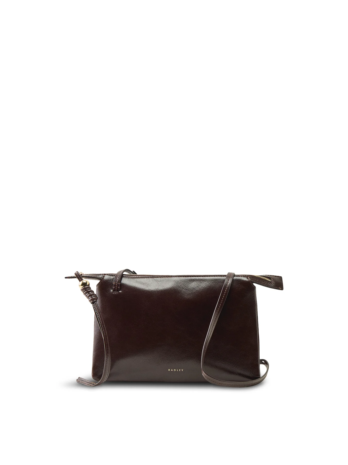 Romilly Medium Ziptop Crossbody Brown
