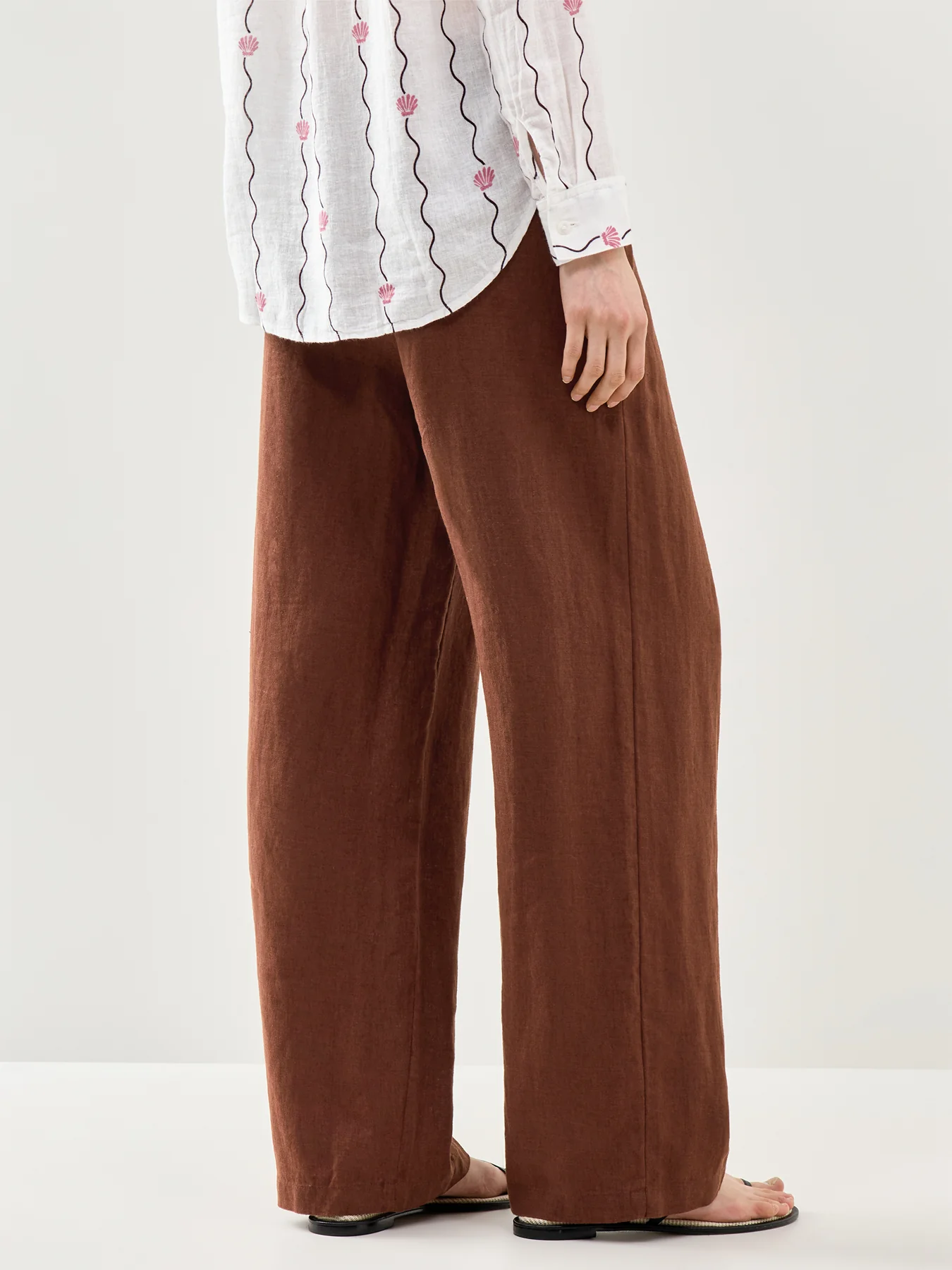Emmie Straight Leg Trousers Brown - Image 5
