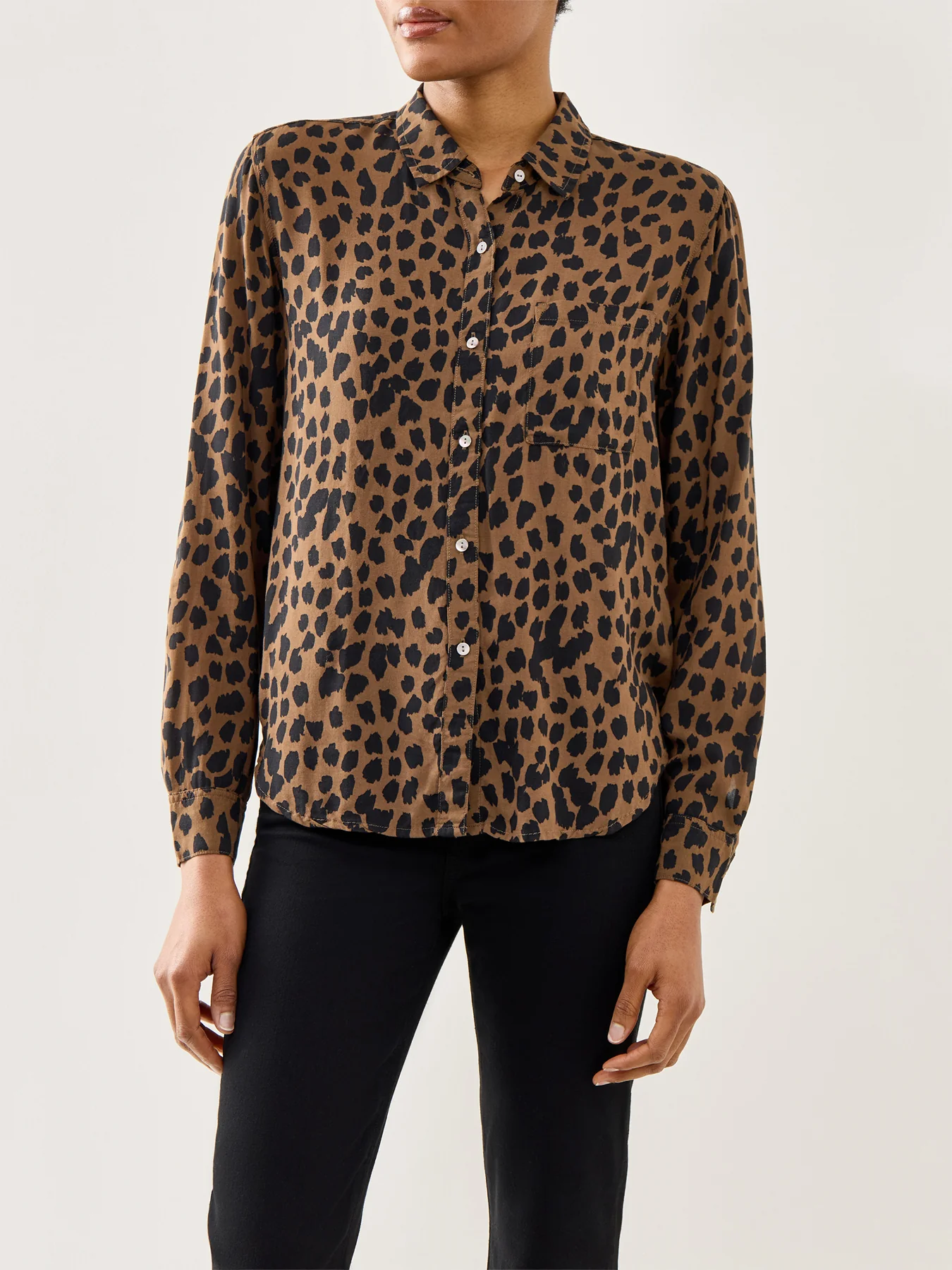 Josephine Shirt Leopard Print Brown - Image 4