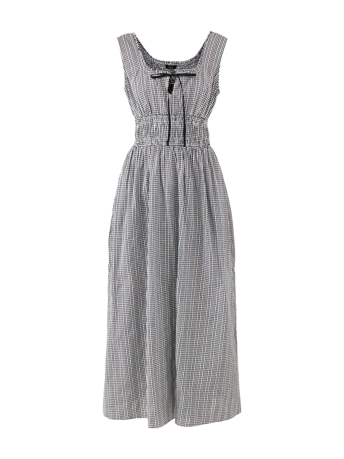 Kenton Fitted Midi Dress Gingham