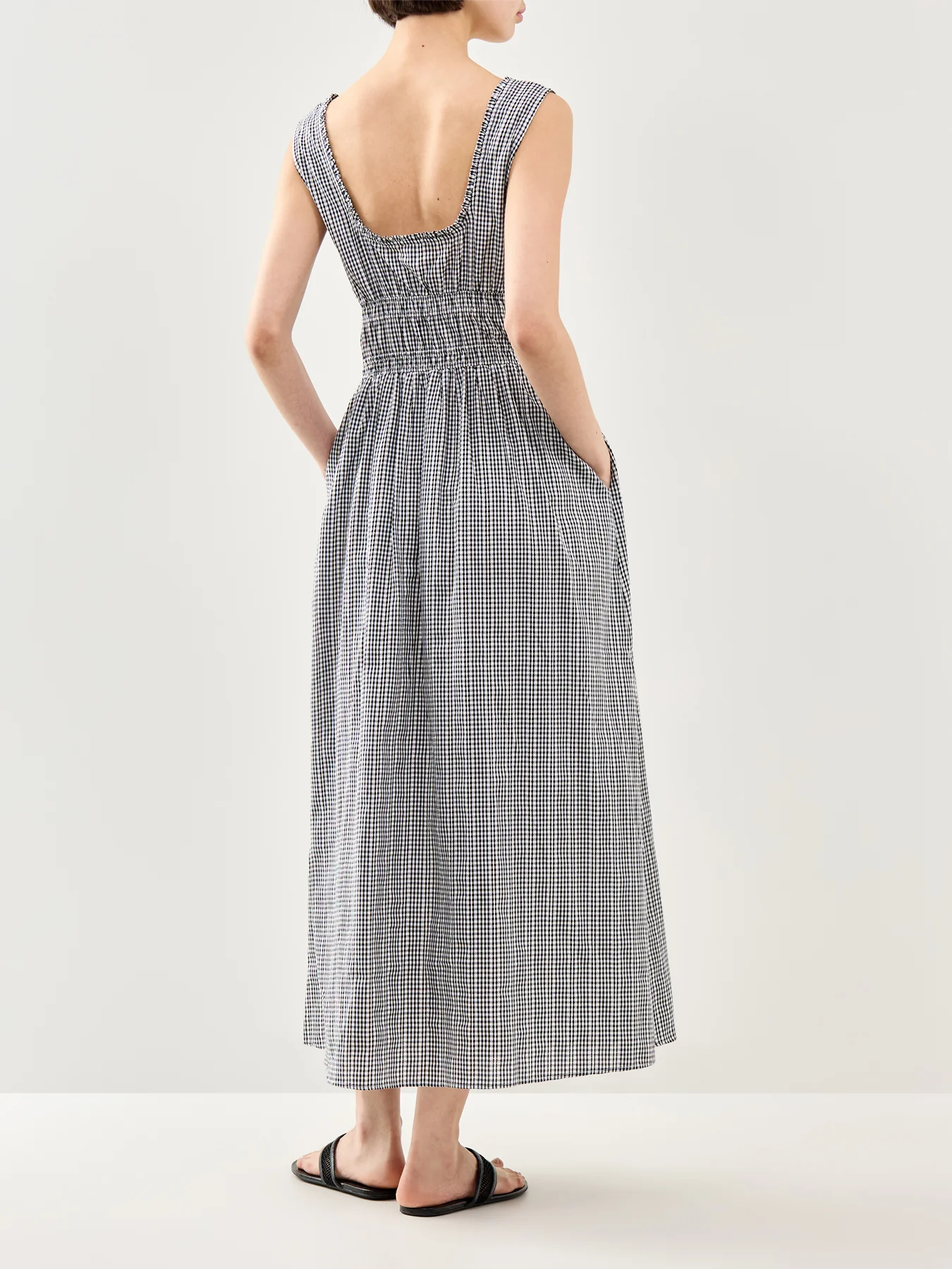 Kenton Fitted Midi Dress Gingham - Image 5
