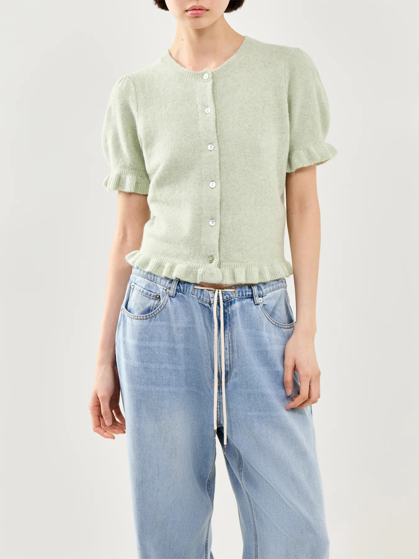 Lora Short Sleeve Button Down Shirt Green - Image 4