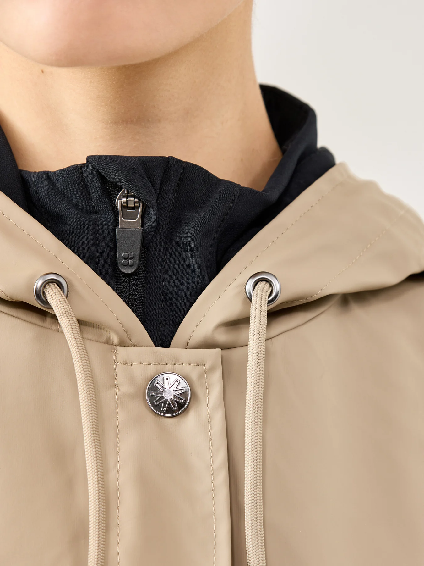 A-Line Longer W Jacket W3 Beige - Image 3
