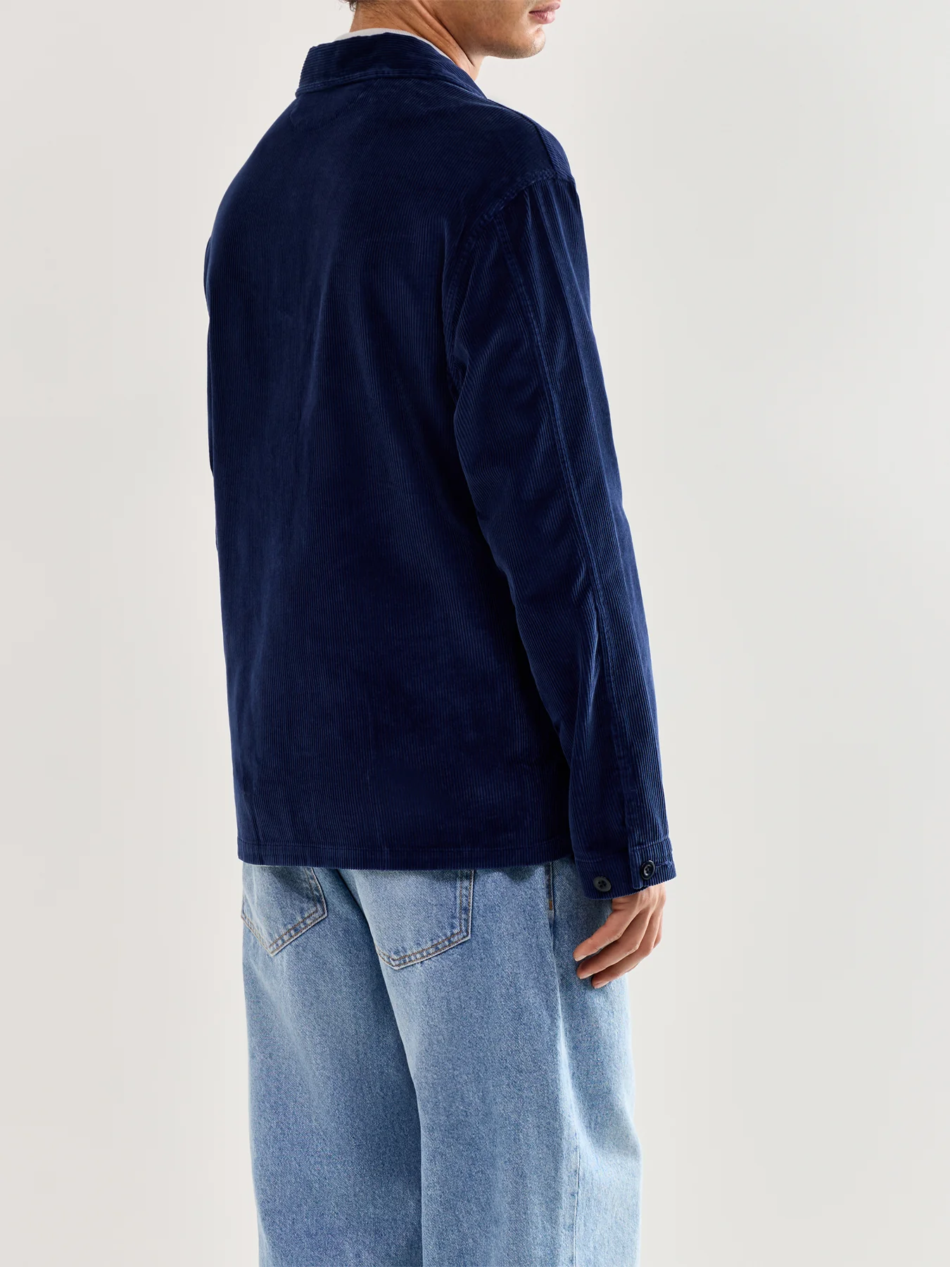 Corduroy Overshirt Navy - Image 5