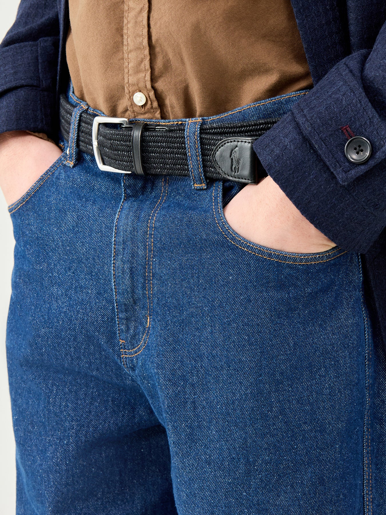 Braid Stretch Casual Belt Black - Image 2