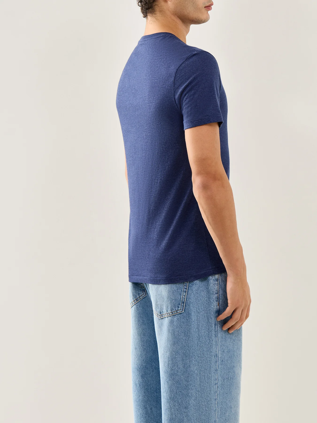 Basic Cotton Tee Navy - Image 5