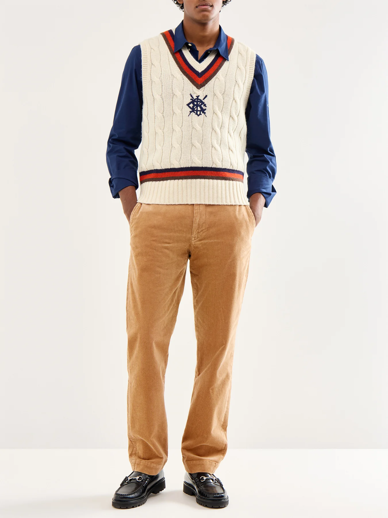Bedford Cord Trousers Brown - Image 2