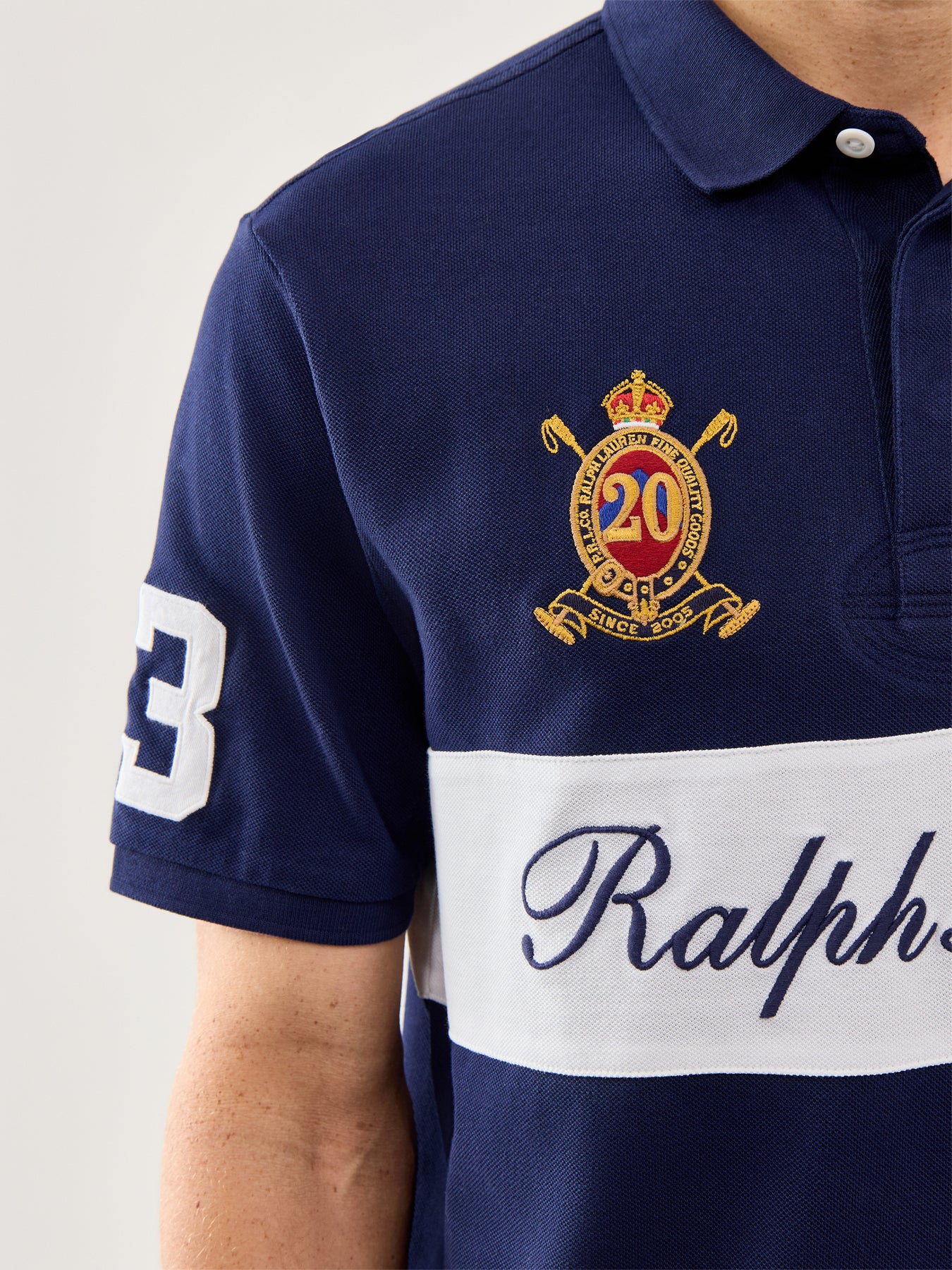 Big Logo Classic Polo Shirt Navy - Image 3