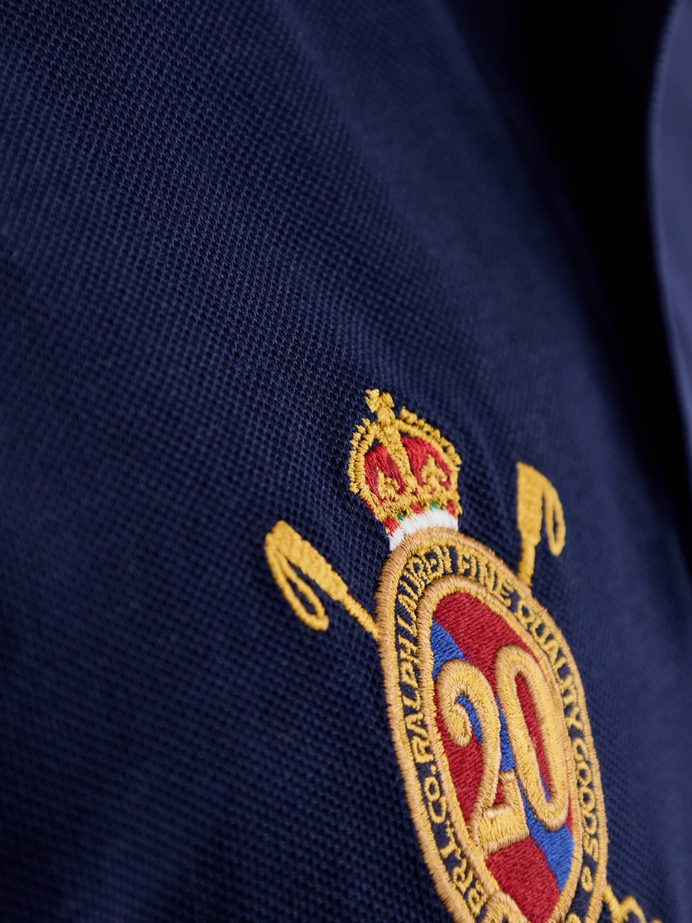 Big PP and Crest Polo Short Sleeves Navy - Image 3