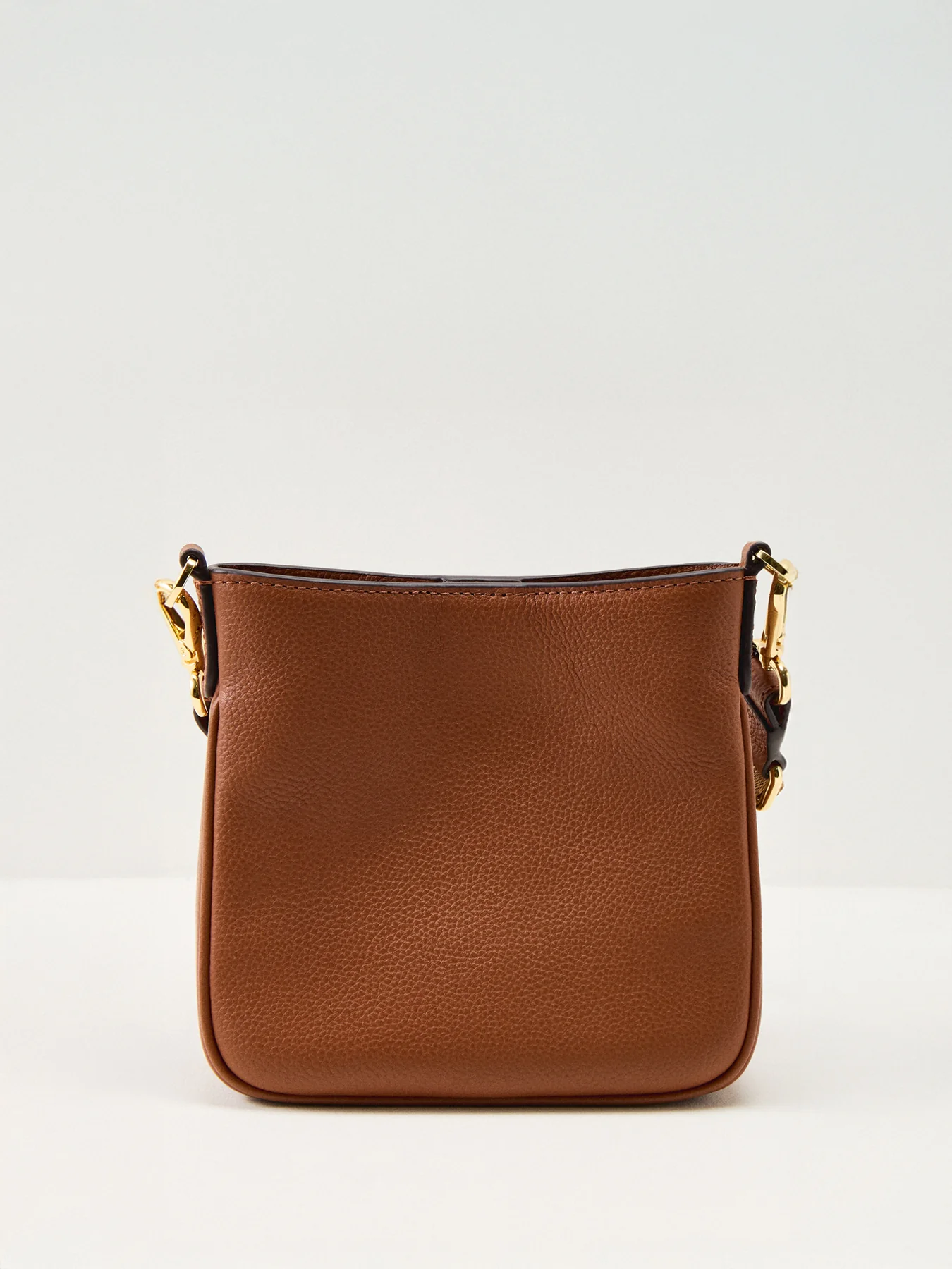Cameryn Small Leather Crossbody Bag Tan - Image 3