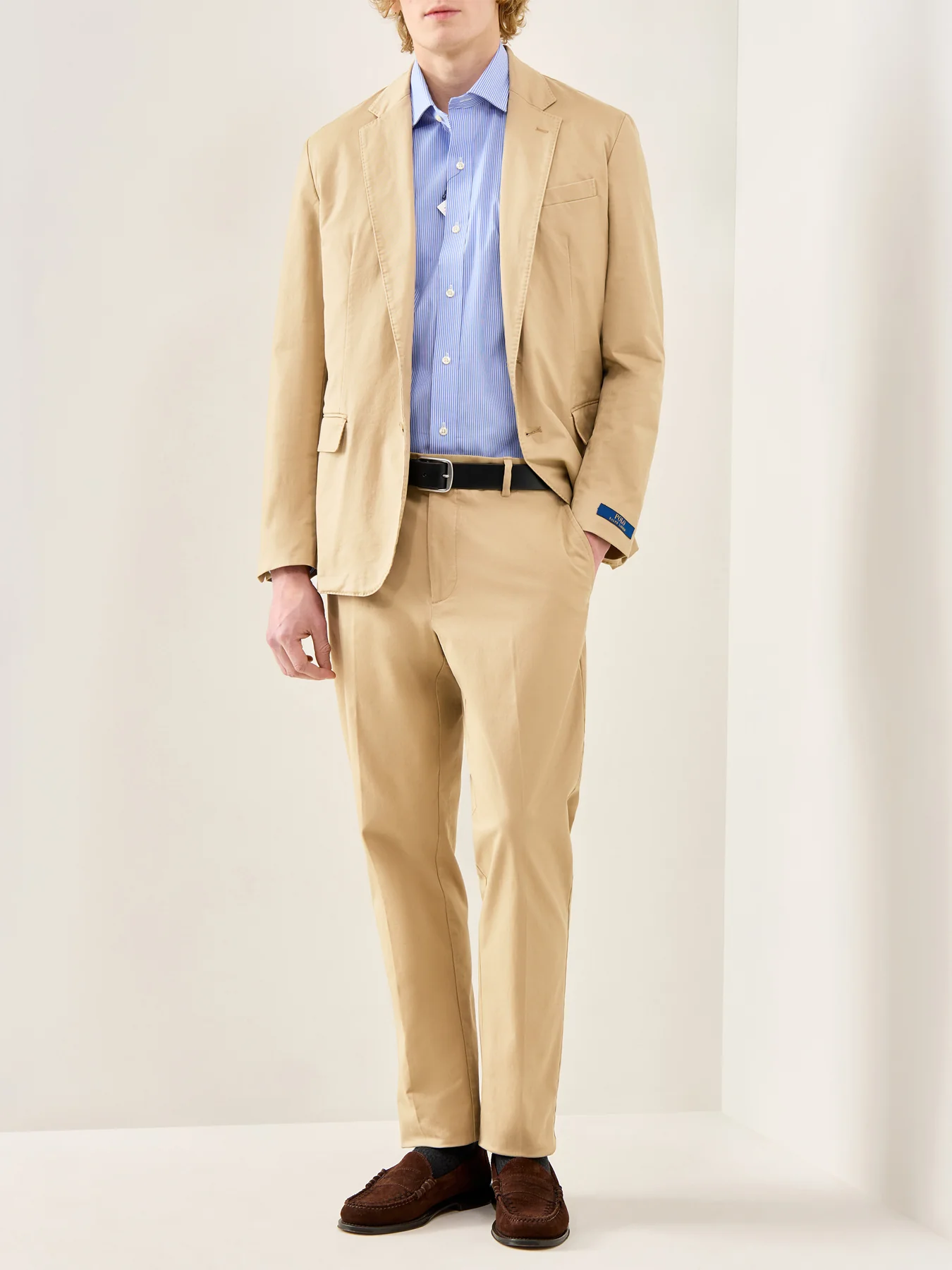 Chester Stretch Chino Suit Trouser Beige - Image 2