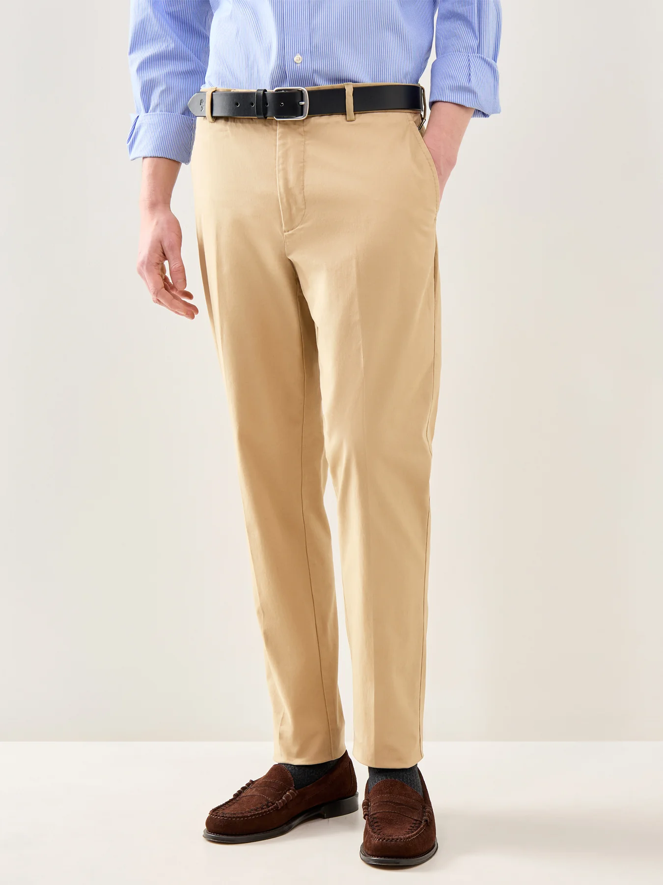 Chester Stretch Chino Suit Trouser Beige - Image 4