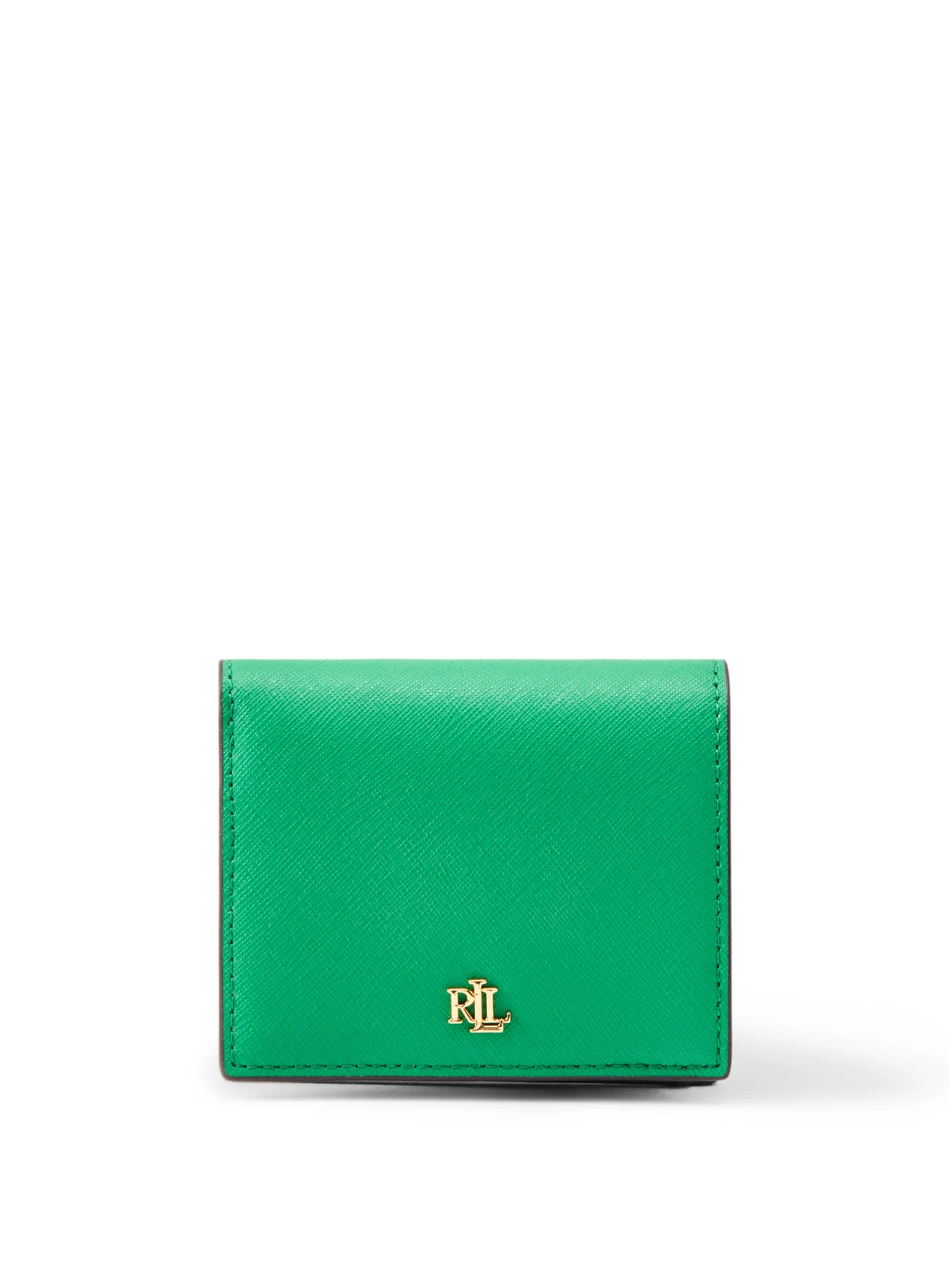 Compact Small Leather Wallet Green