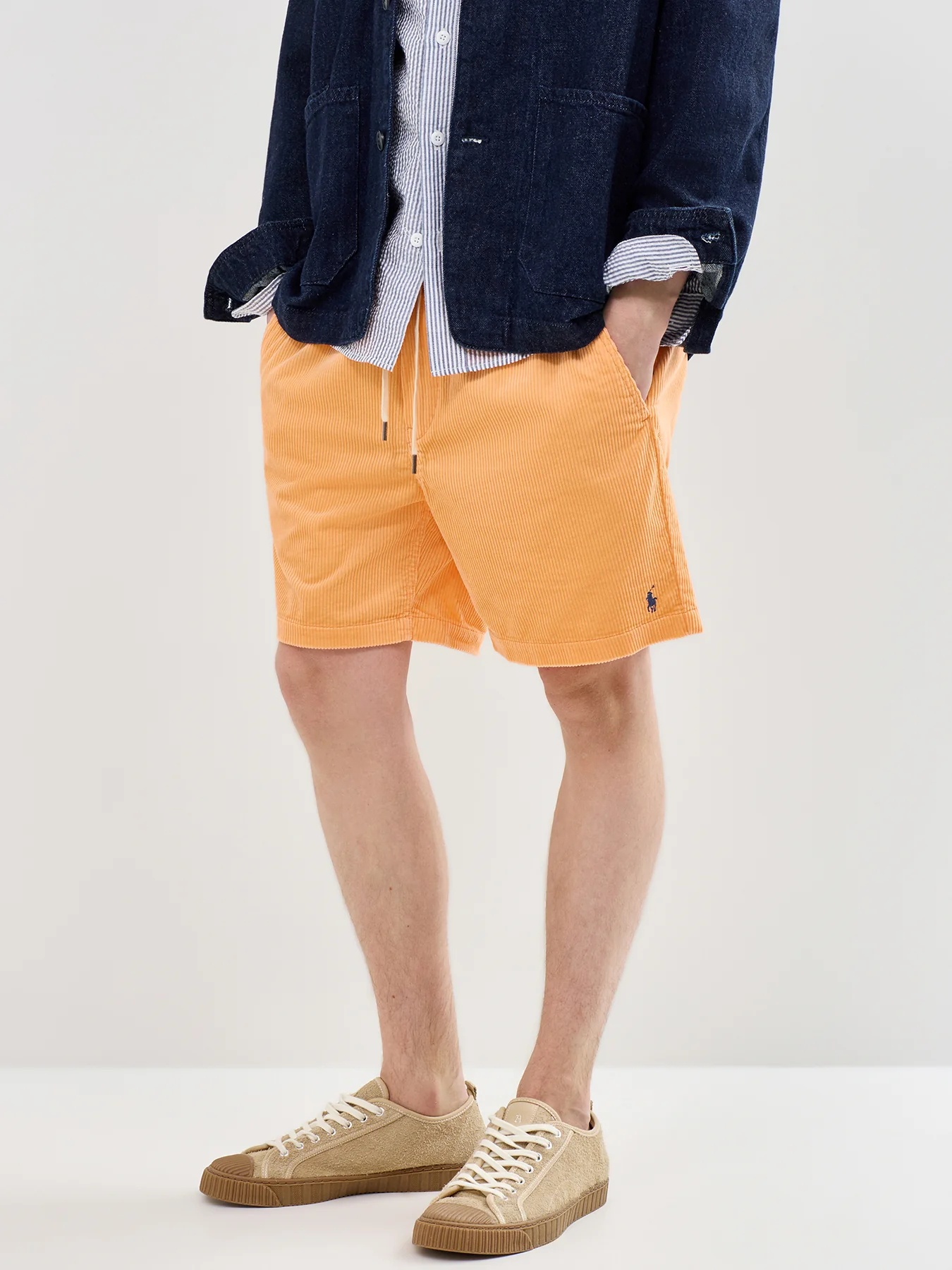 Corduroy Shorts Orange - Image 4