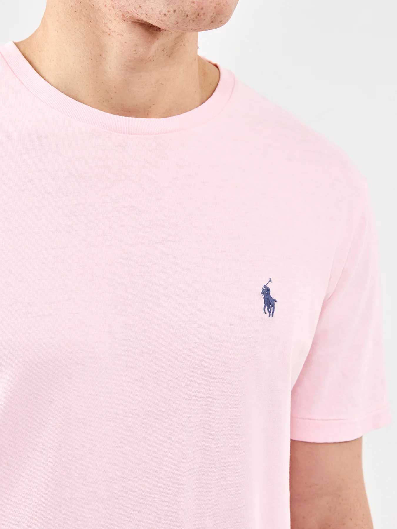 Cotton Linen Pocket T-Shirt Pink - Image 3