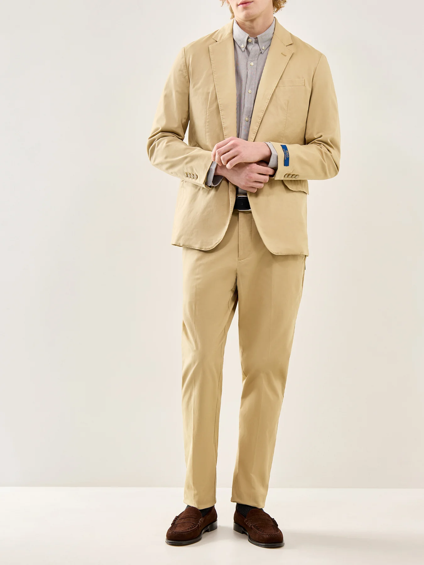Cotton Stretch Chino Suit Jacket Monument Tan - Image 2