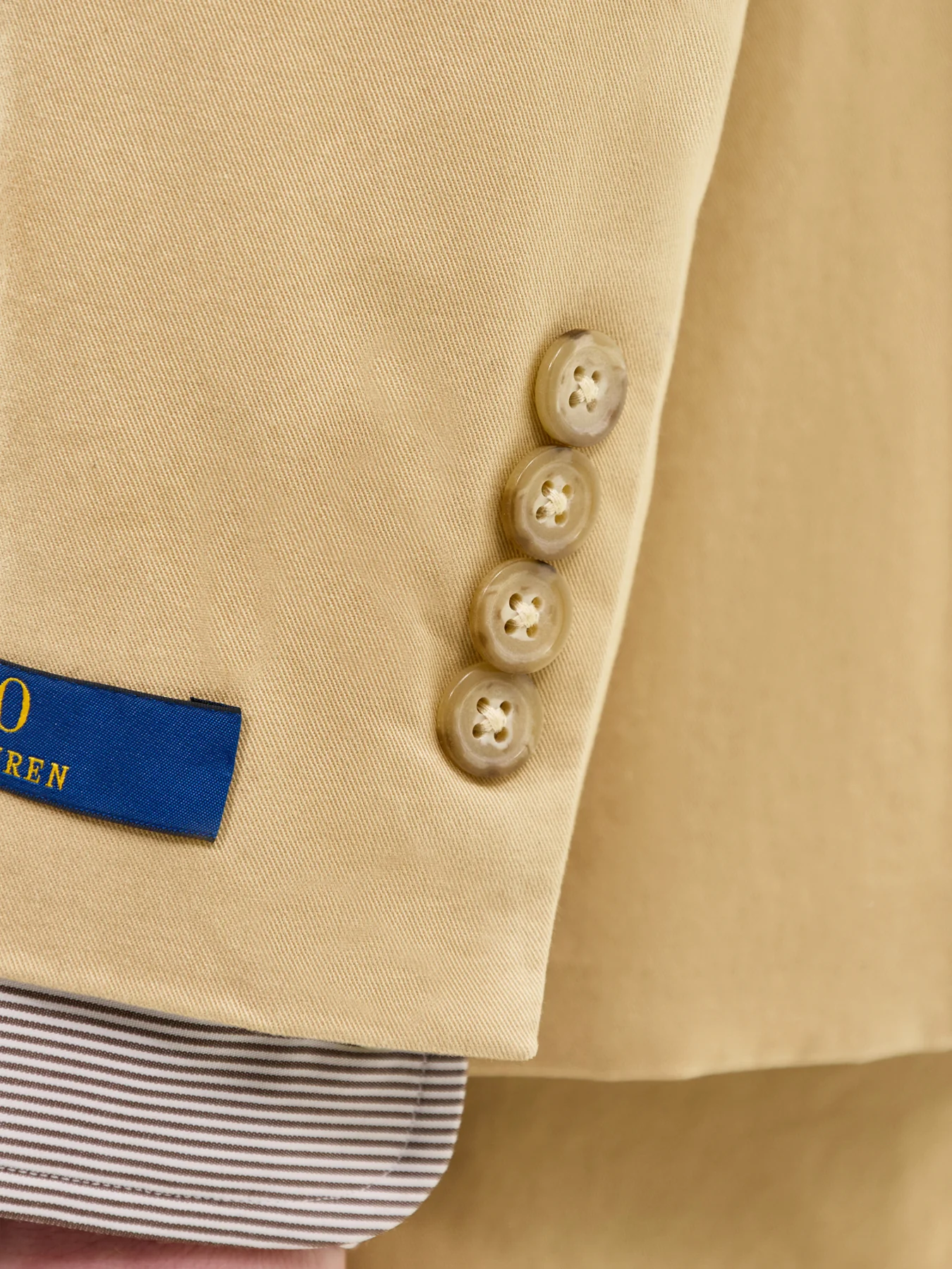 Cotton Stretch Chino Suit Jacket Monument Tan - Image 3