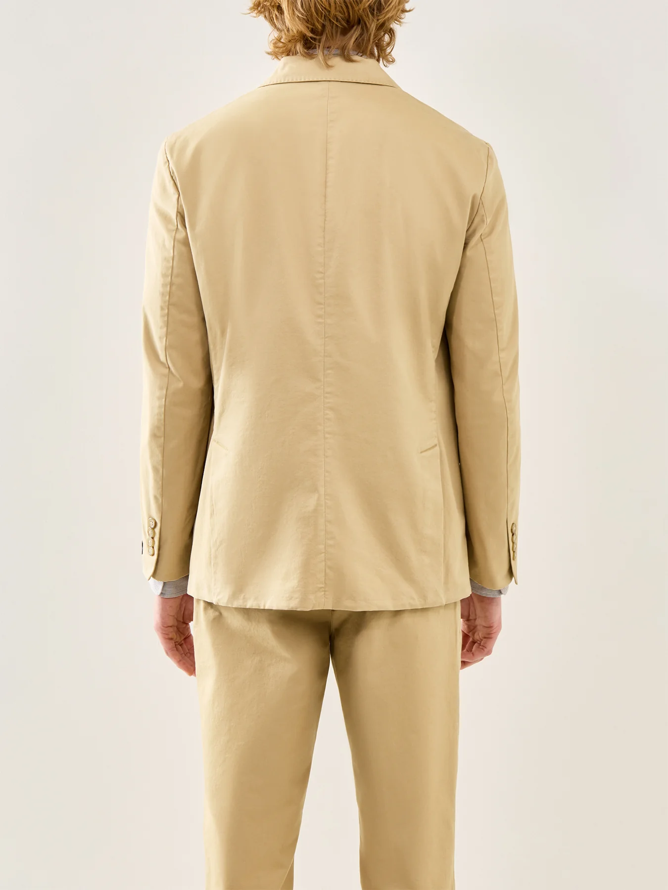 Cotton Stretch Chino Suit Jacket Monument Tan - Image 5