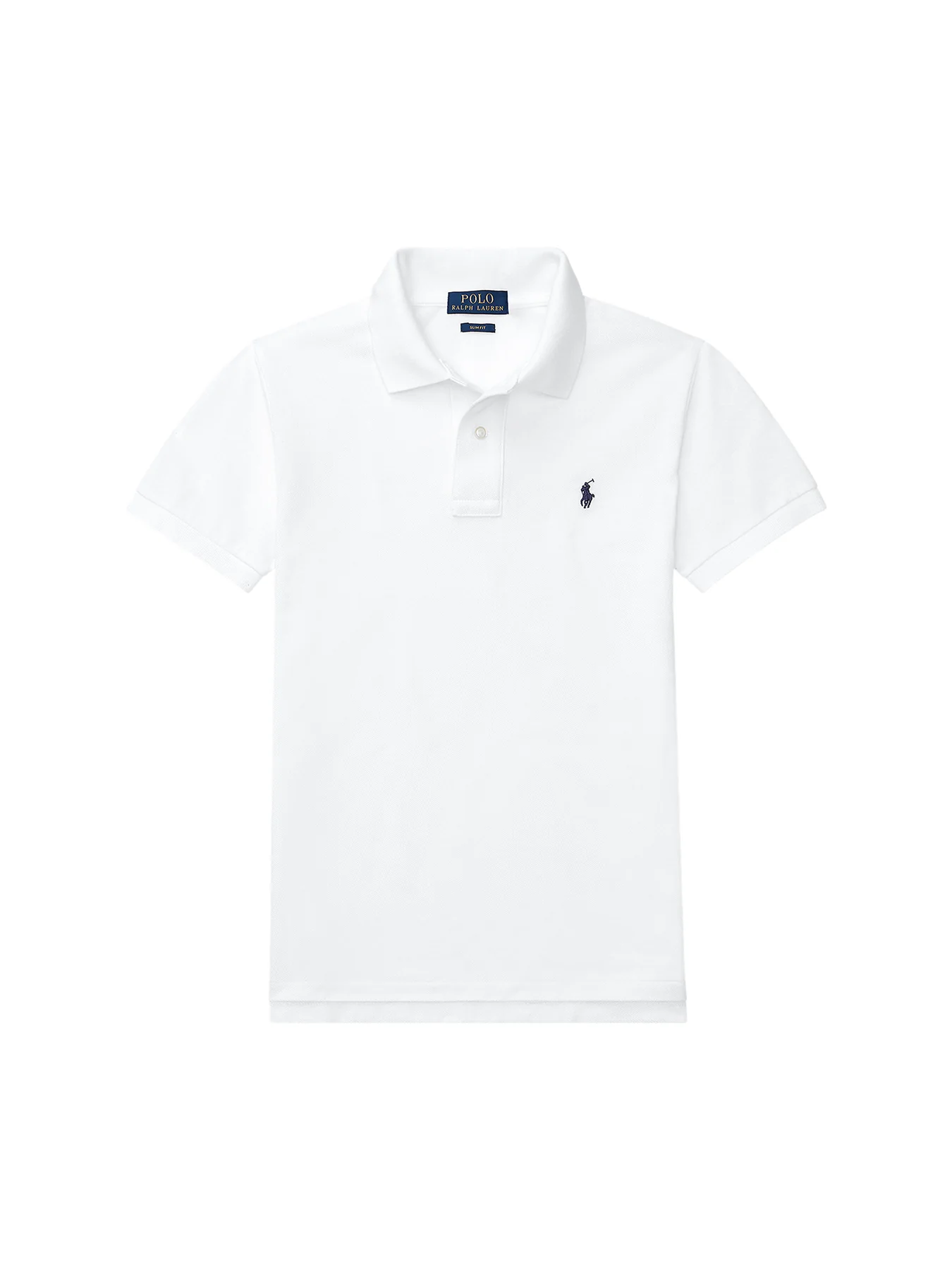 Slim Fit Cotton Polo White