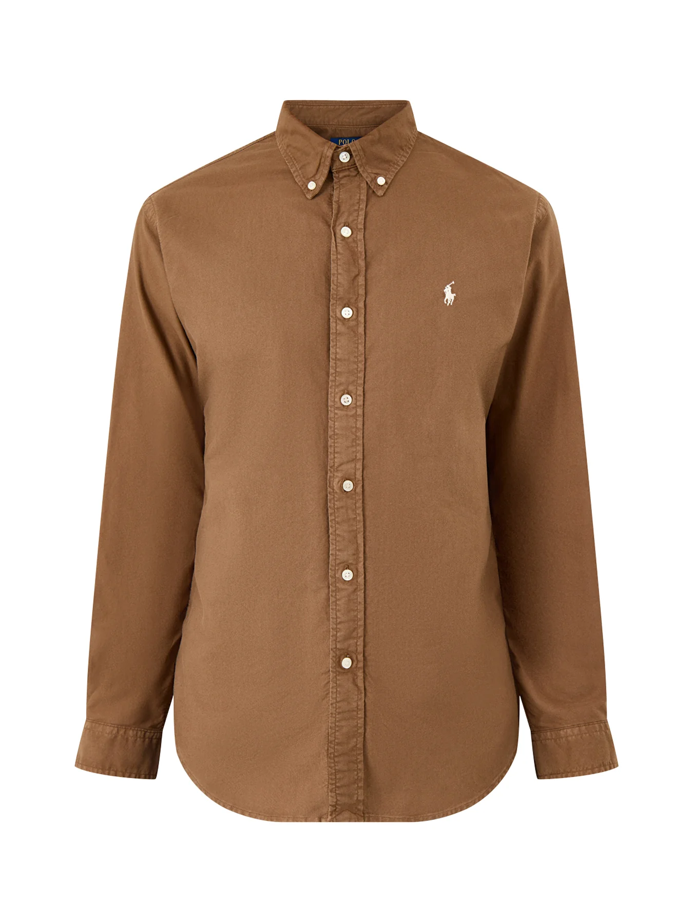 Garment-Dyed Oxford Shirt Brown