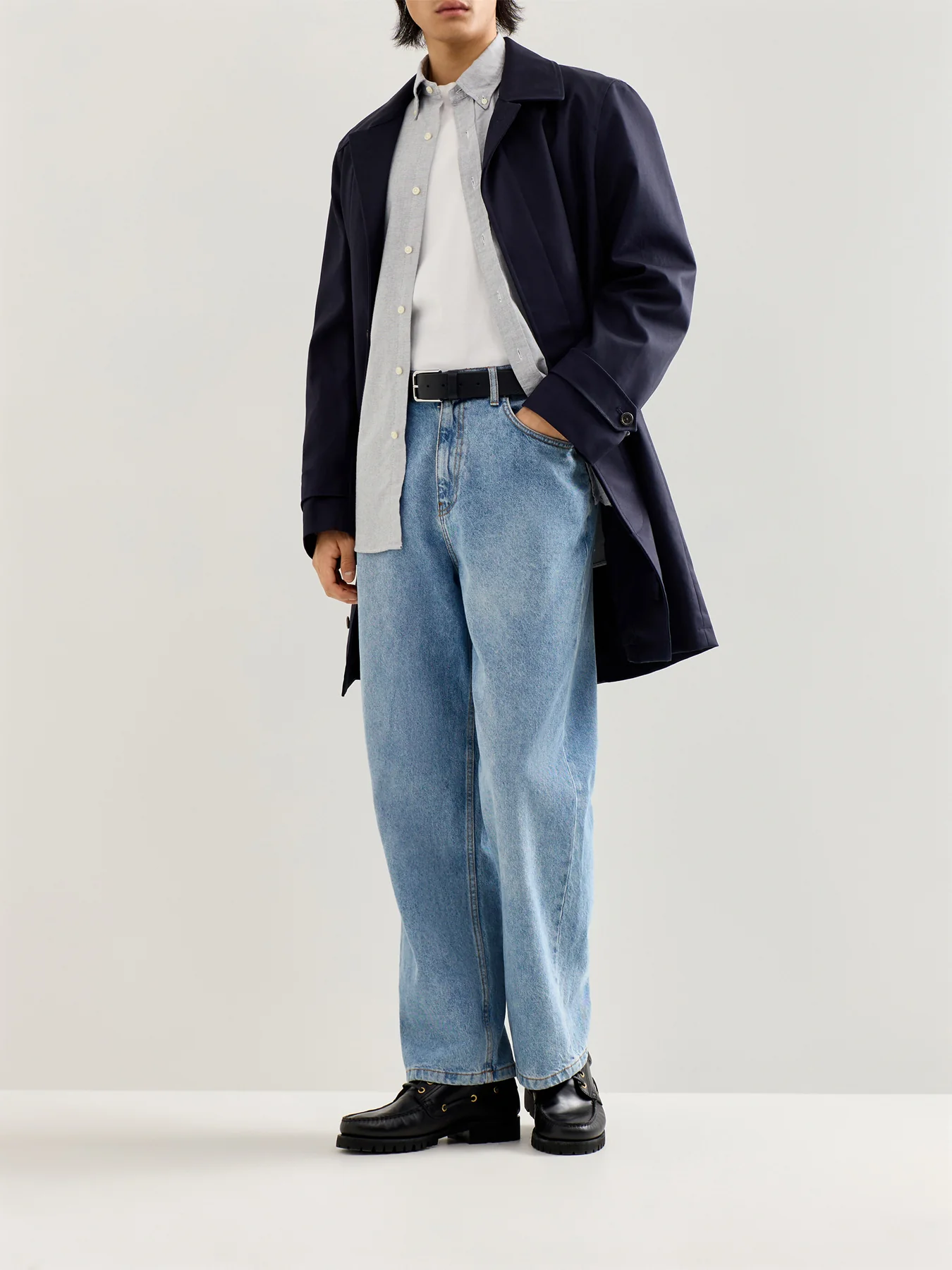 Custom Fit Oxford Shirt Grey - Image 2