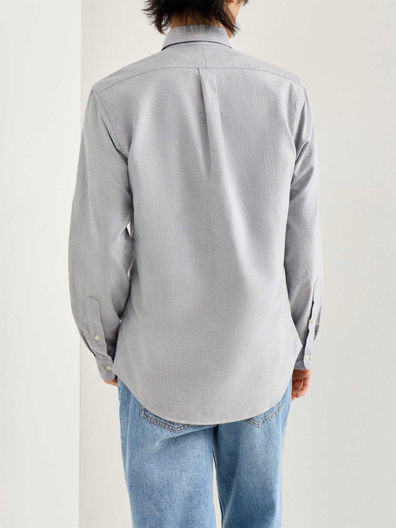 Custom Fit Oxford Shirt Grey - Image 5