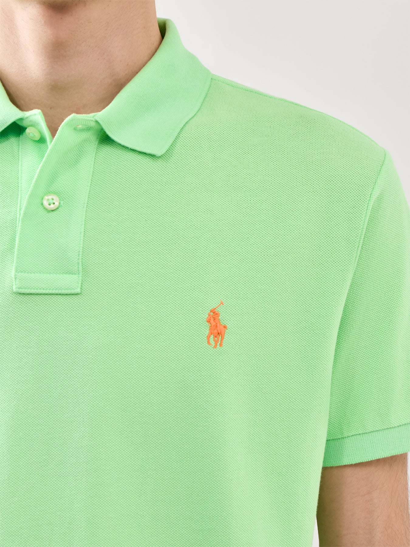 Custom Fit Polo Shirt Green - Image 3