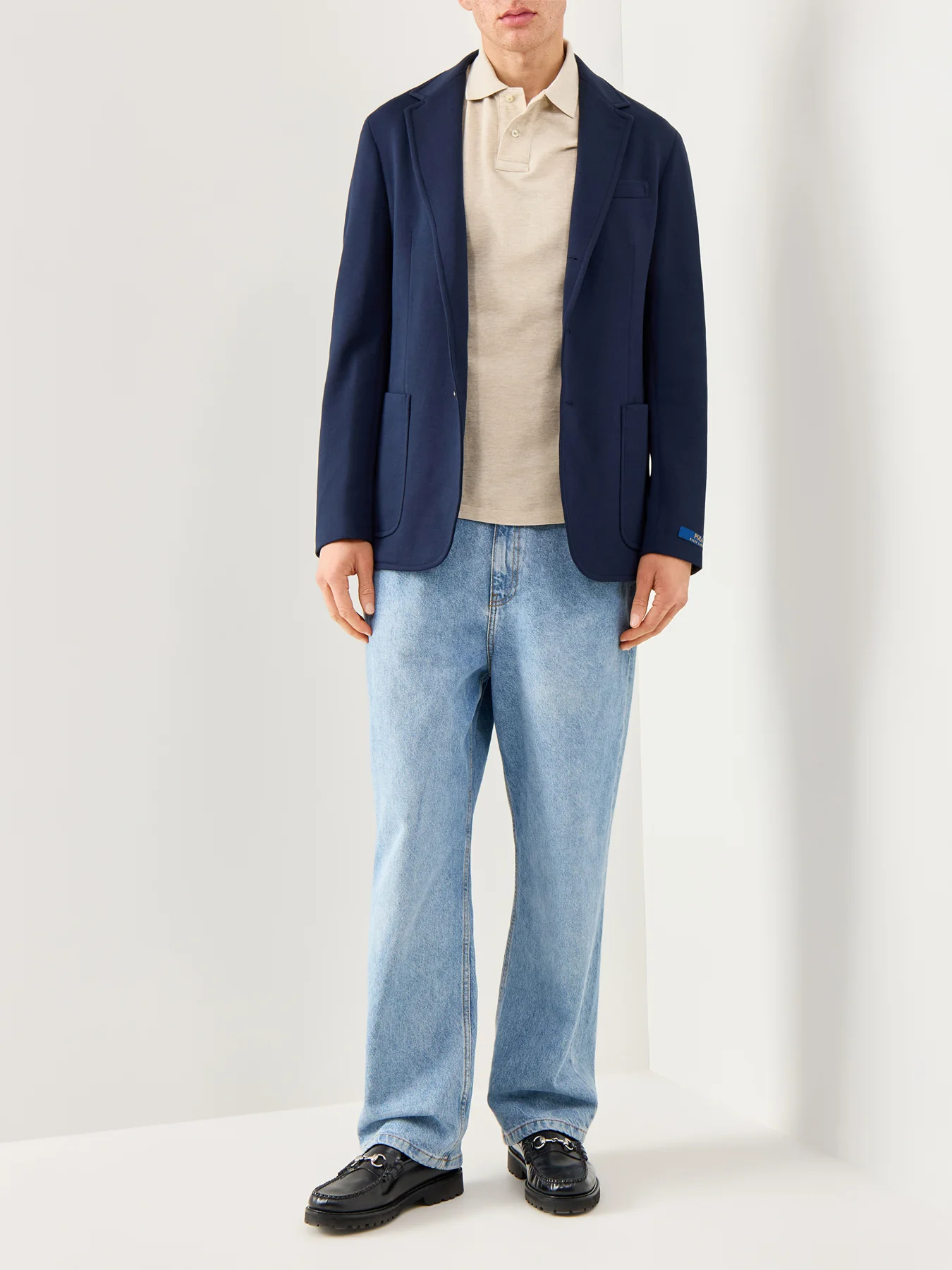Double Knit Blazer Navy - Image 2
