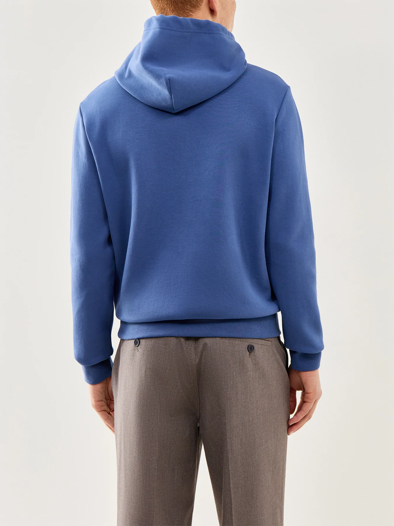 Double Knit Central Rope Logo Hoodie Blue - Image 5